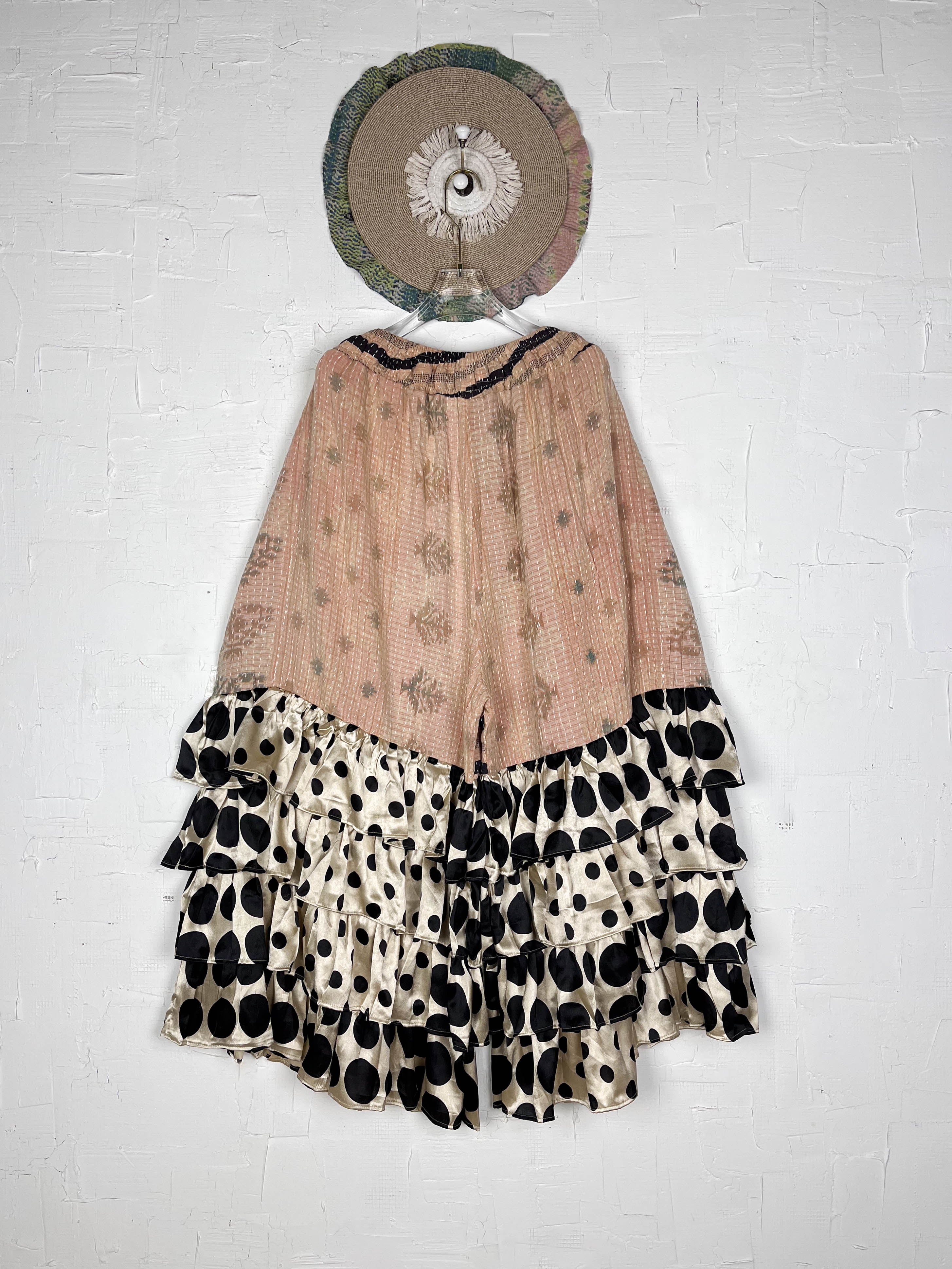 Ruffle wide-leg silk pants - Love Protect Sustain