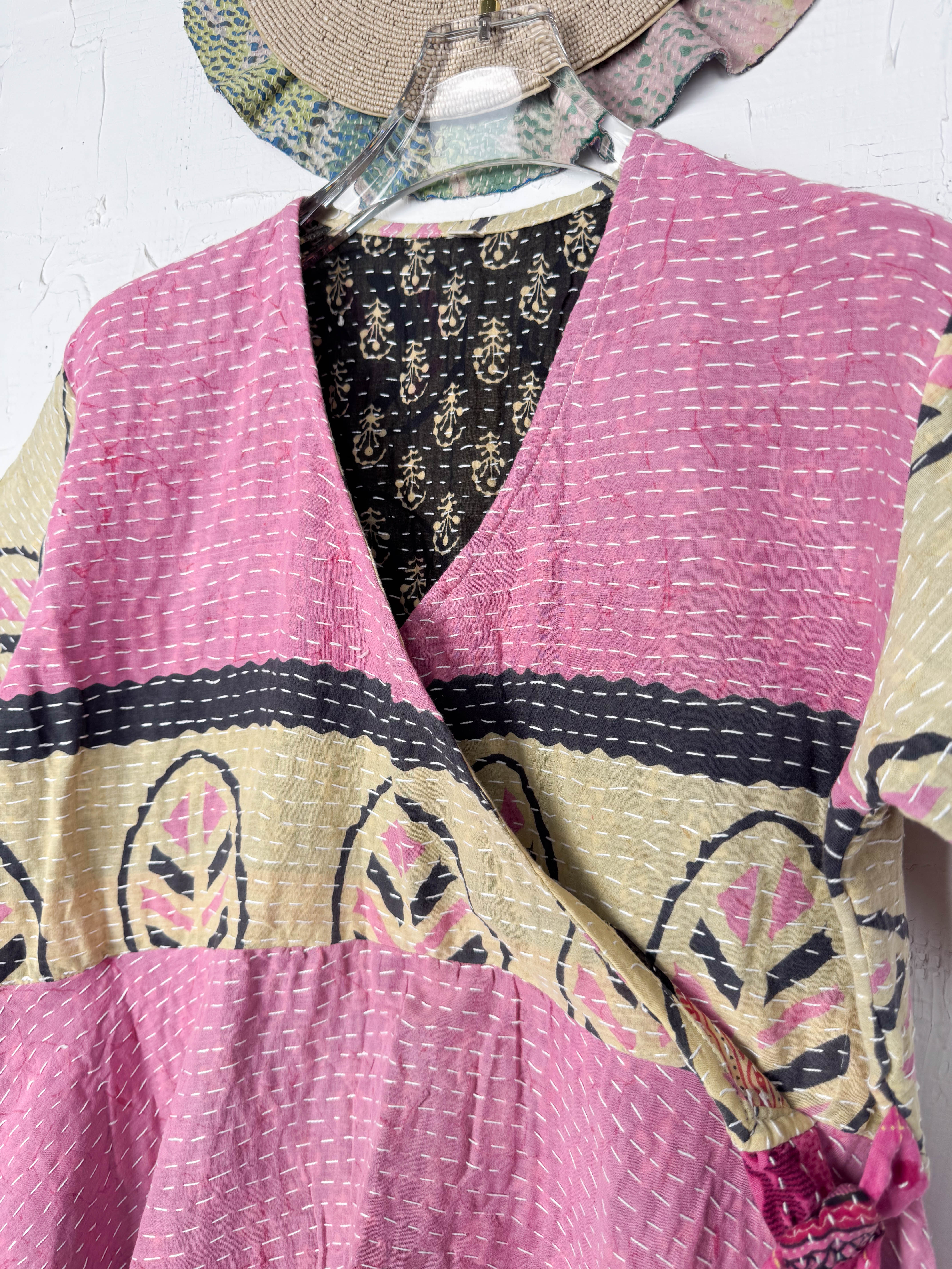 Short sleeve wrap dress - Love Protect Sustain