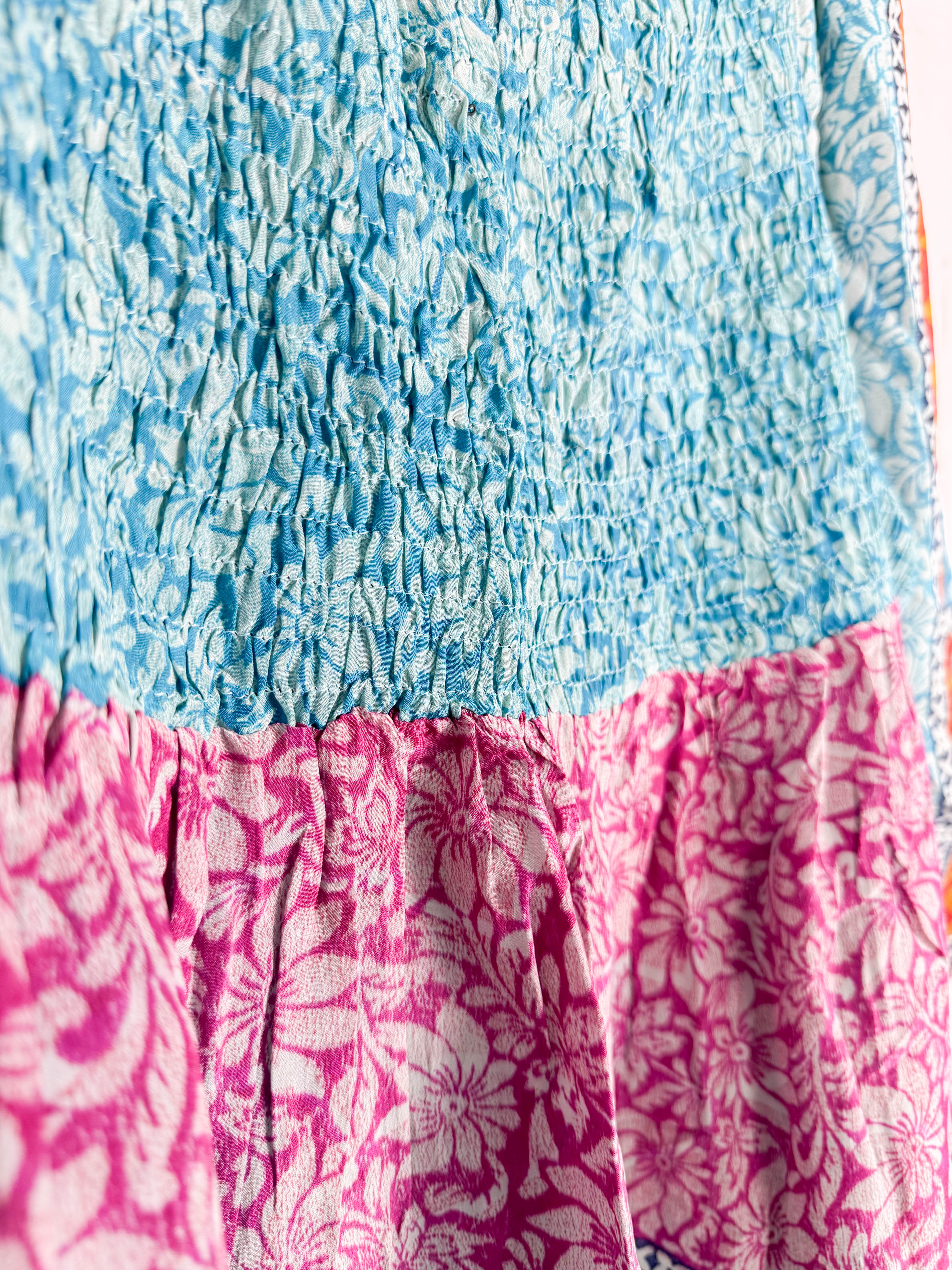 Silk Patchwork Dress - Love Protect Sustain