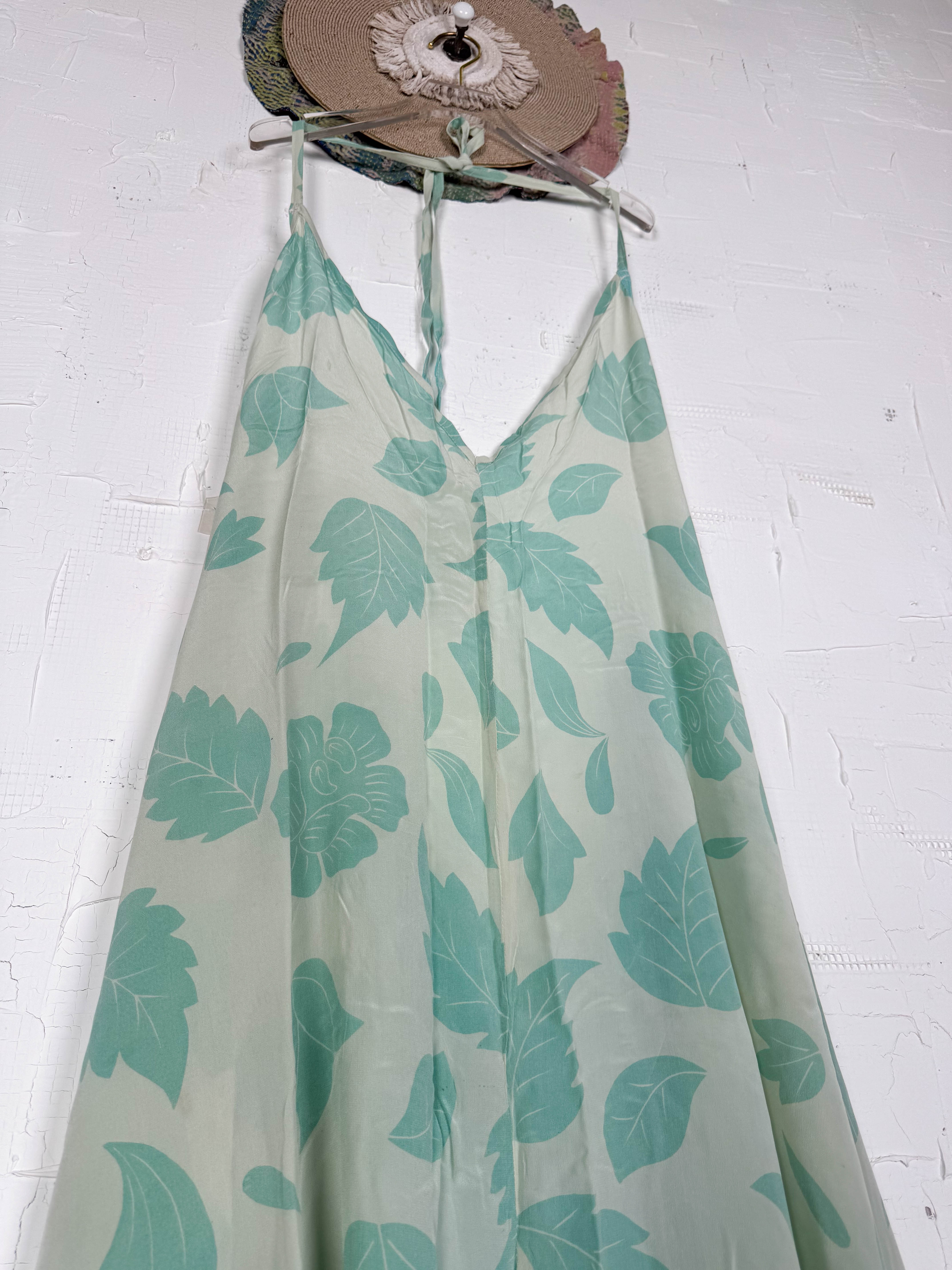 Silk halter dress - Love Protect Sustain