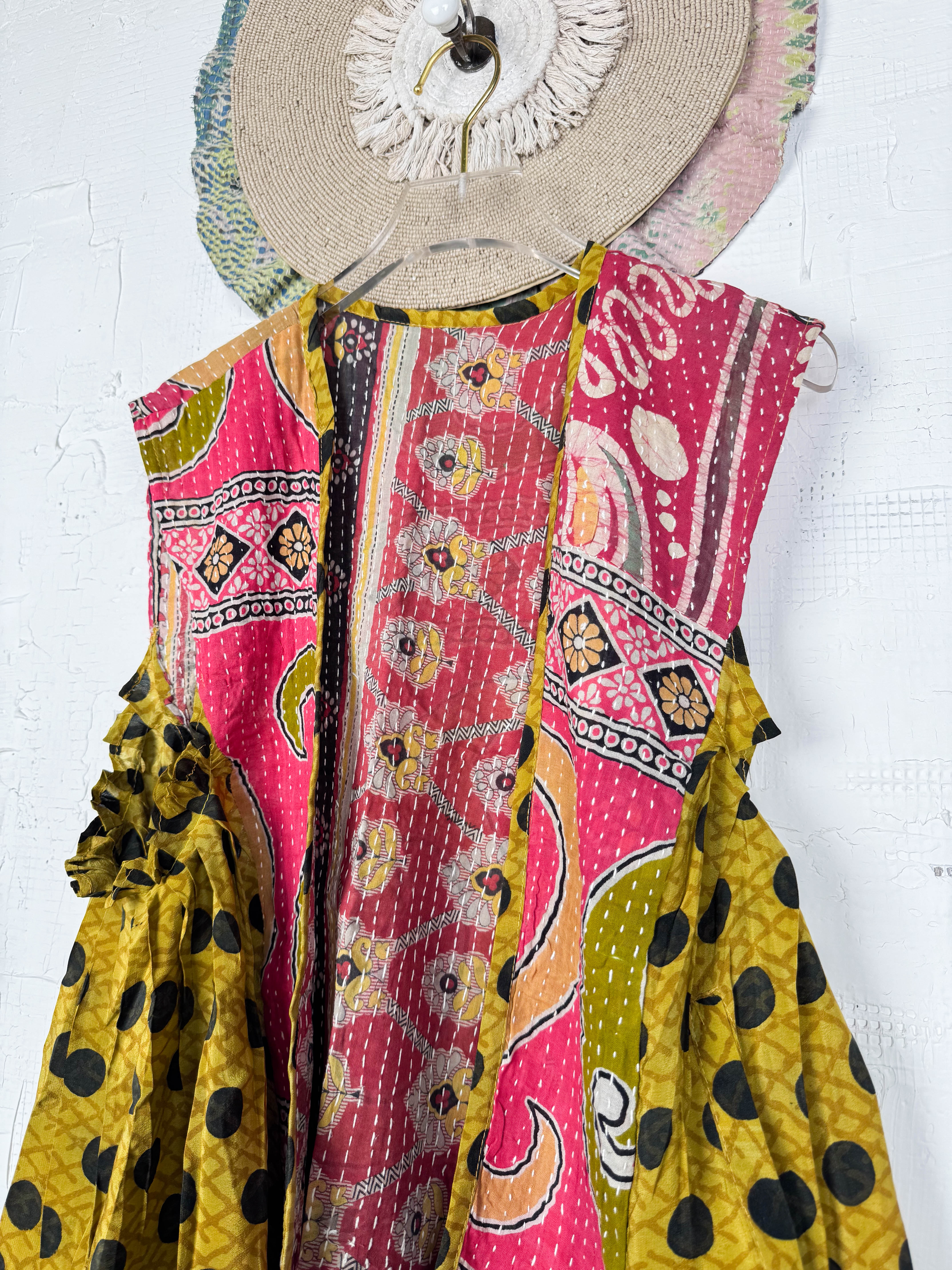 Silk kantha top - Love Protect Sustain