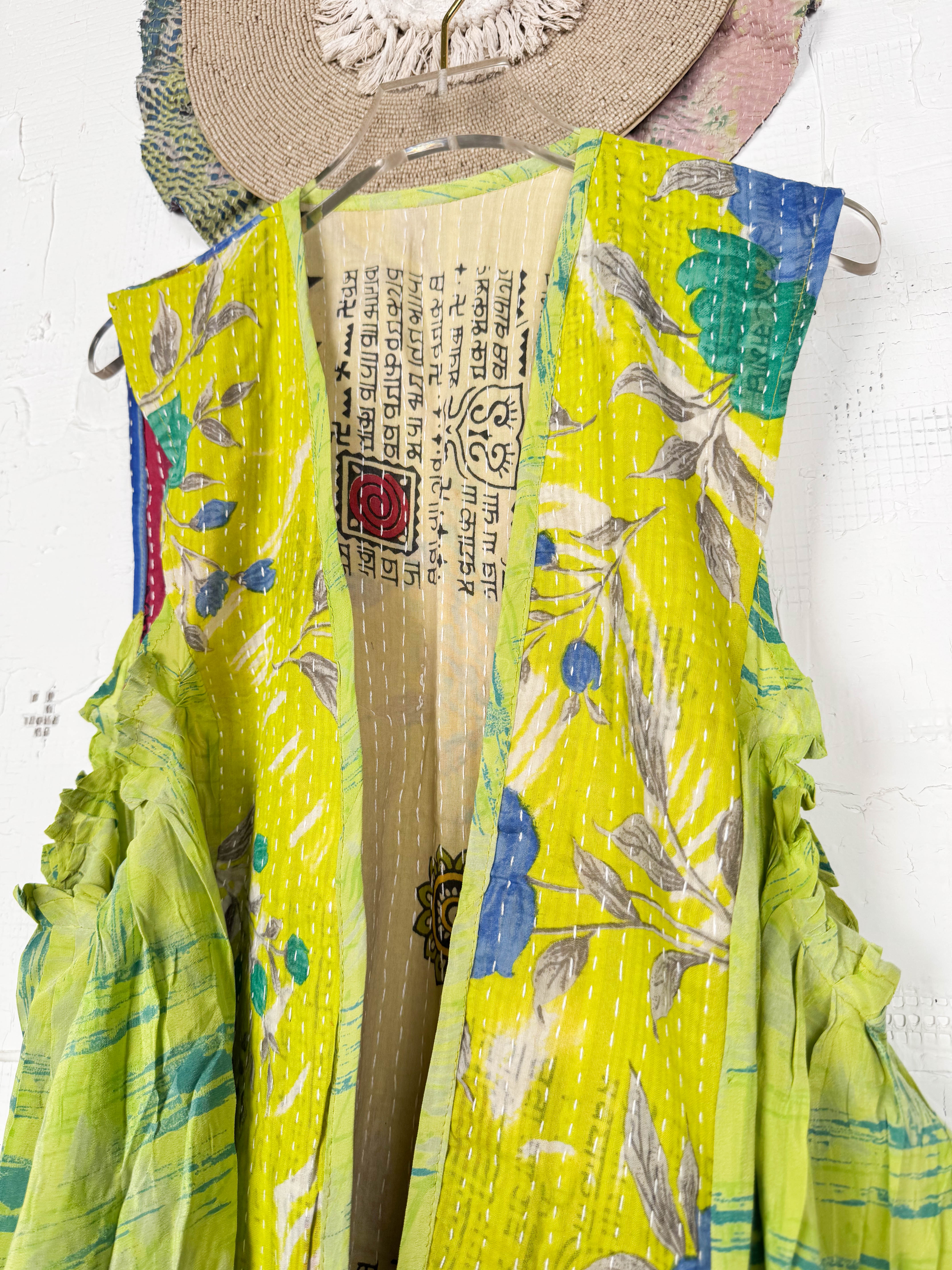 Summer Green Silk Vest - Love Protect Sustain