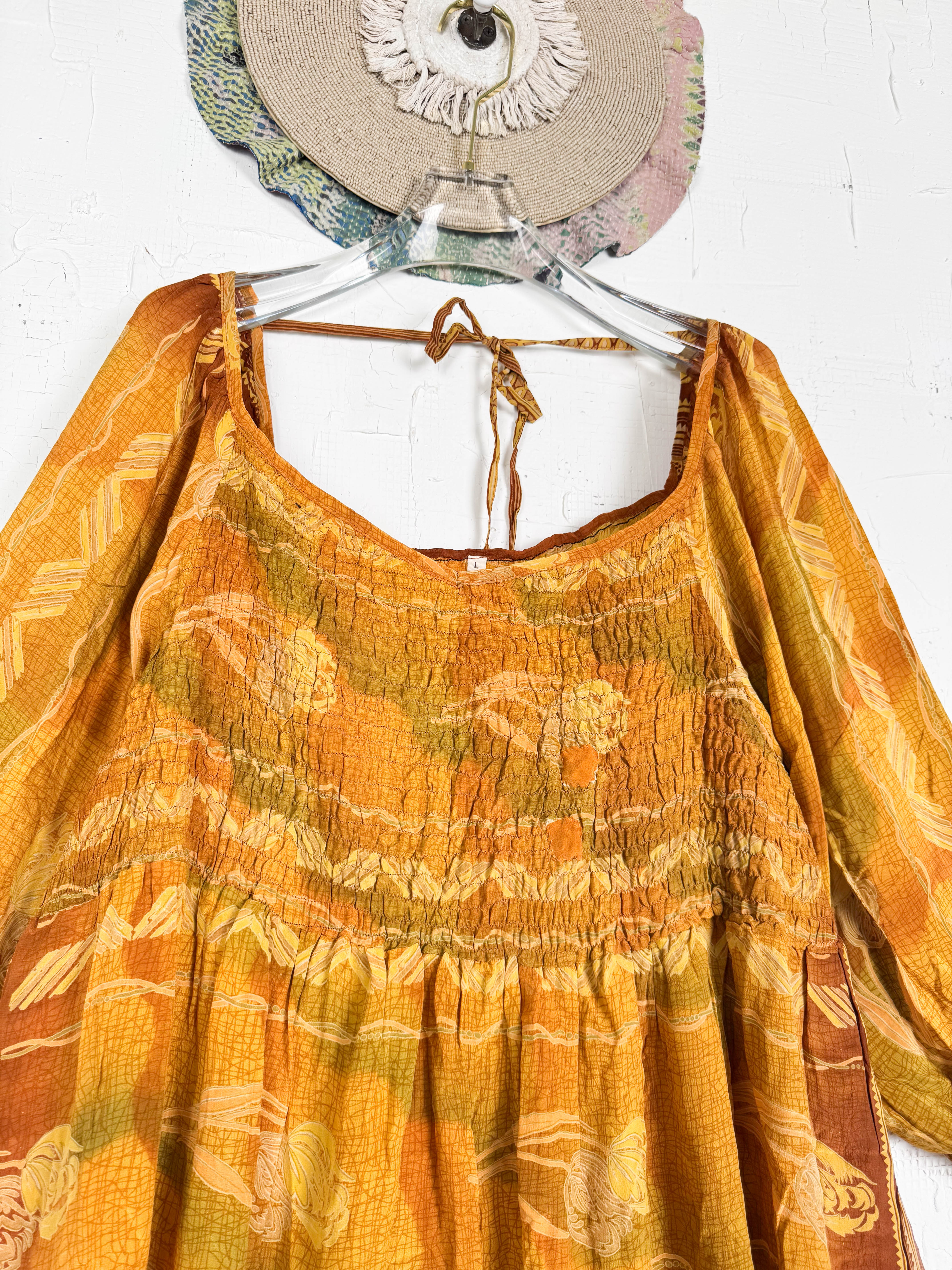 Summer silk dress - Love Protect Sustain