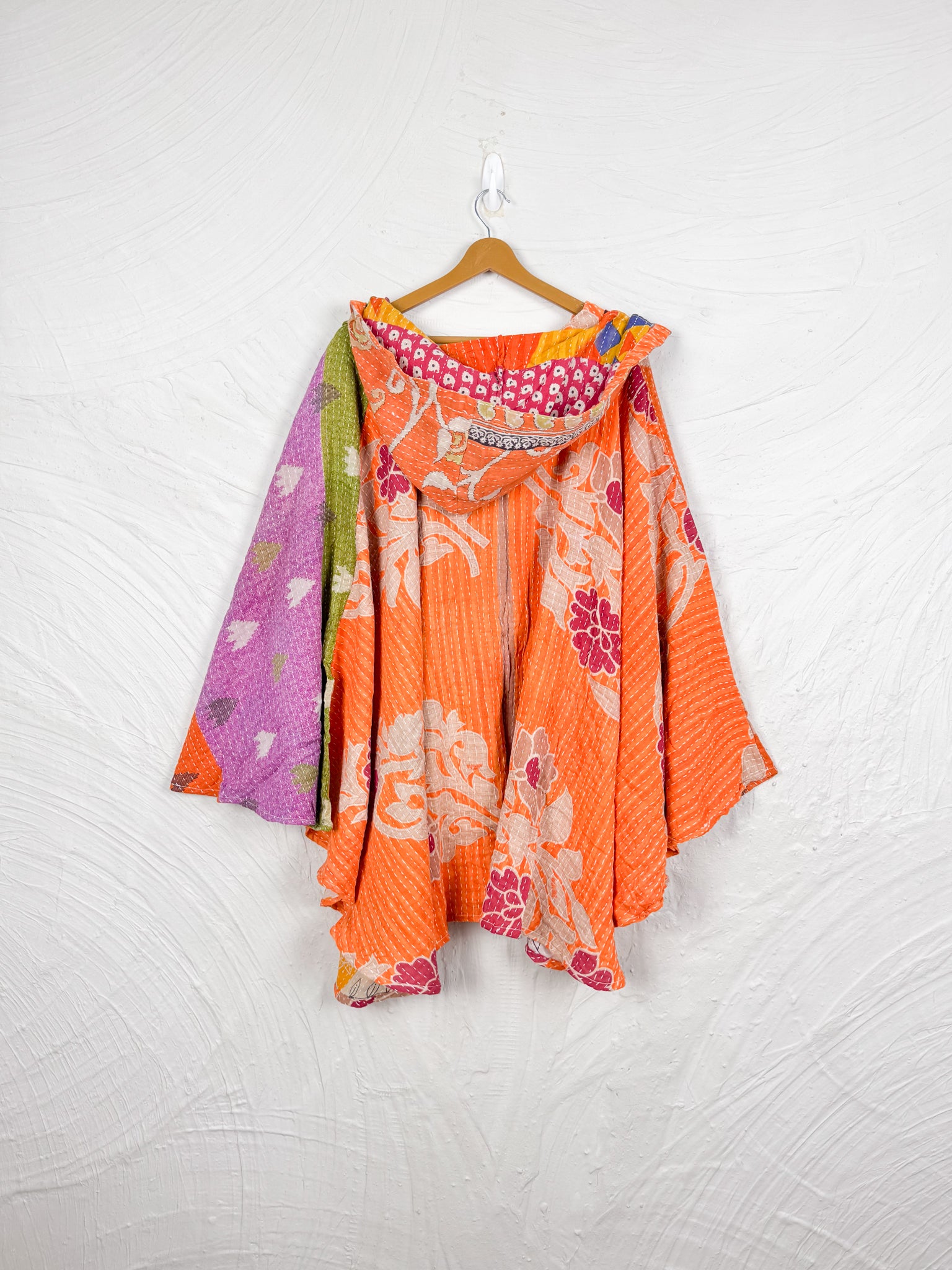 Sustainable kantha poncho - Love Protect Sustain