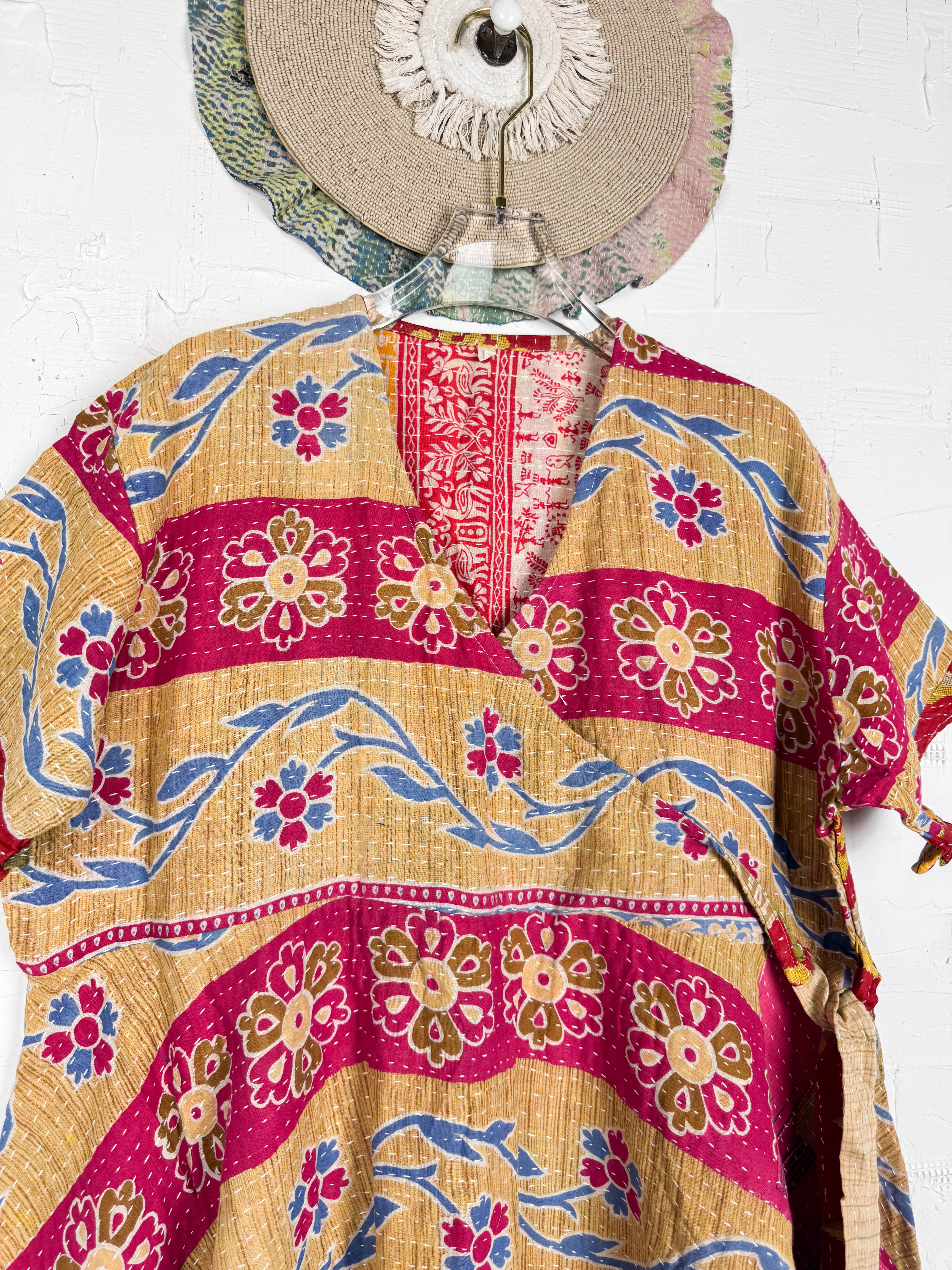 Sustainable wrap Kantha dress- Love Protect Sustain