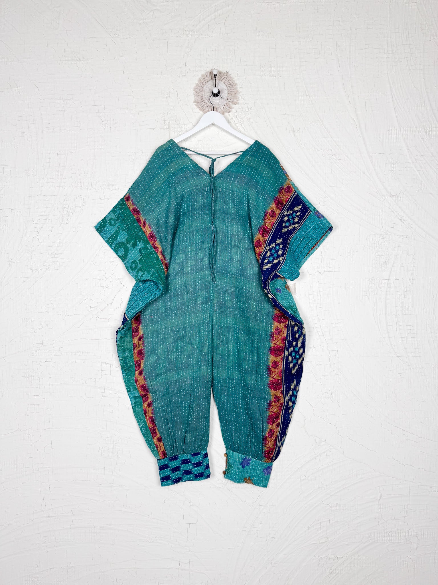 Teal Kantha Jumper - Love Protect Sustain