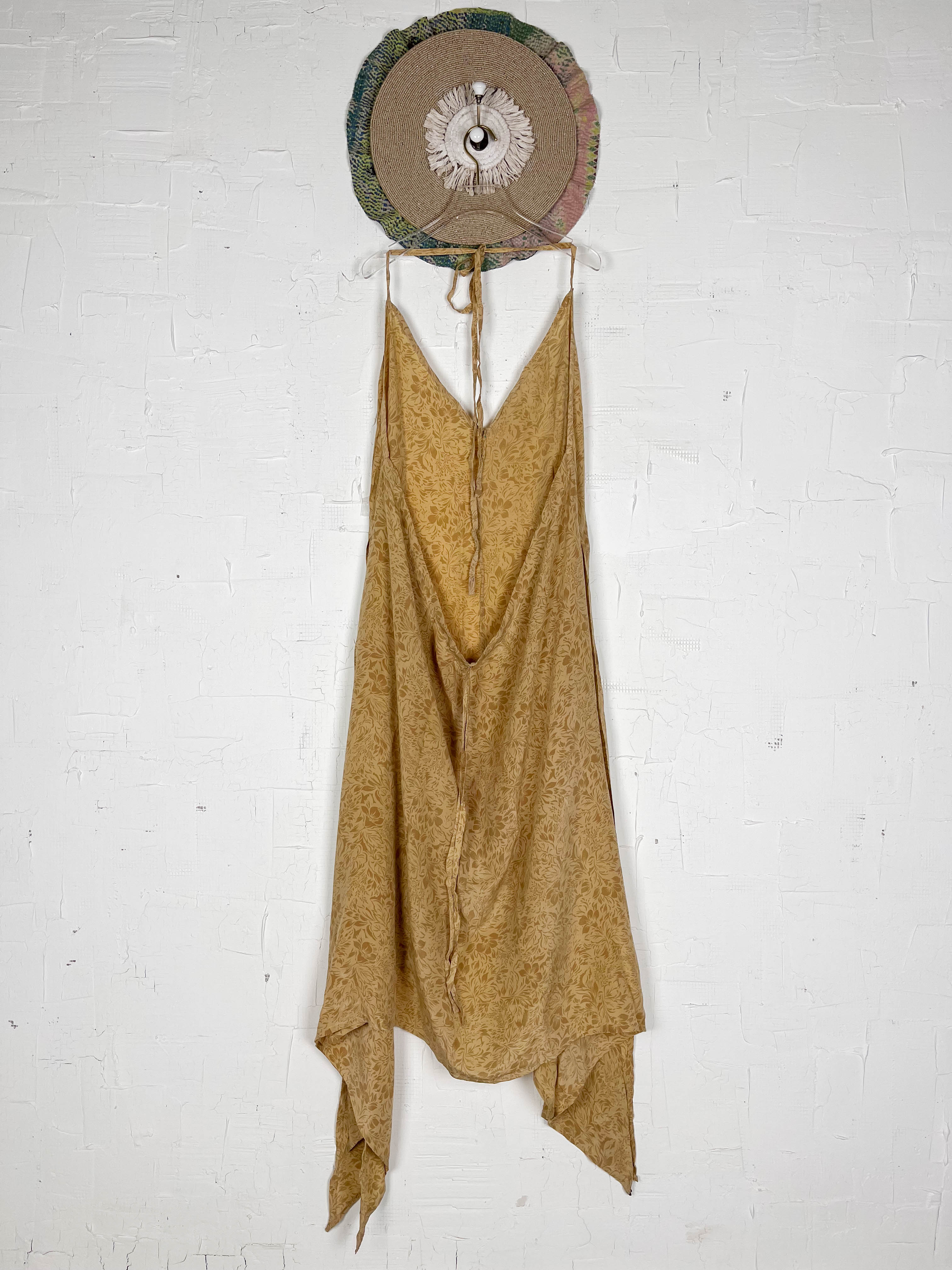 Tie-neck silk dress - Love Protect Sustain