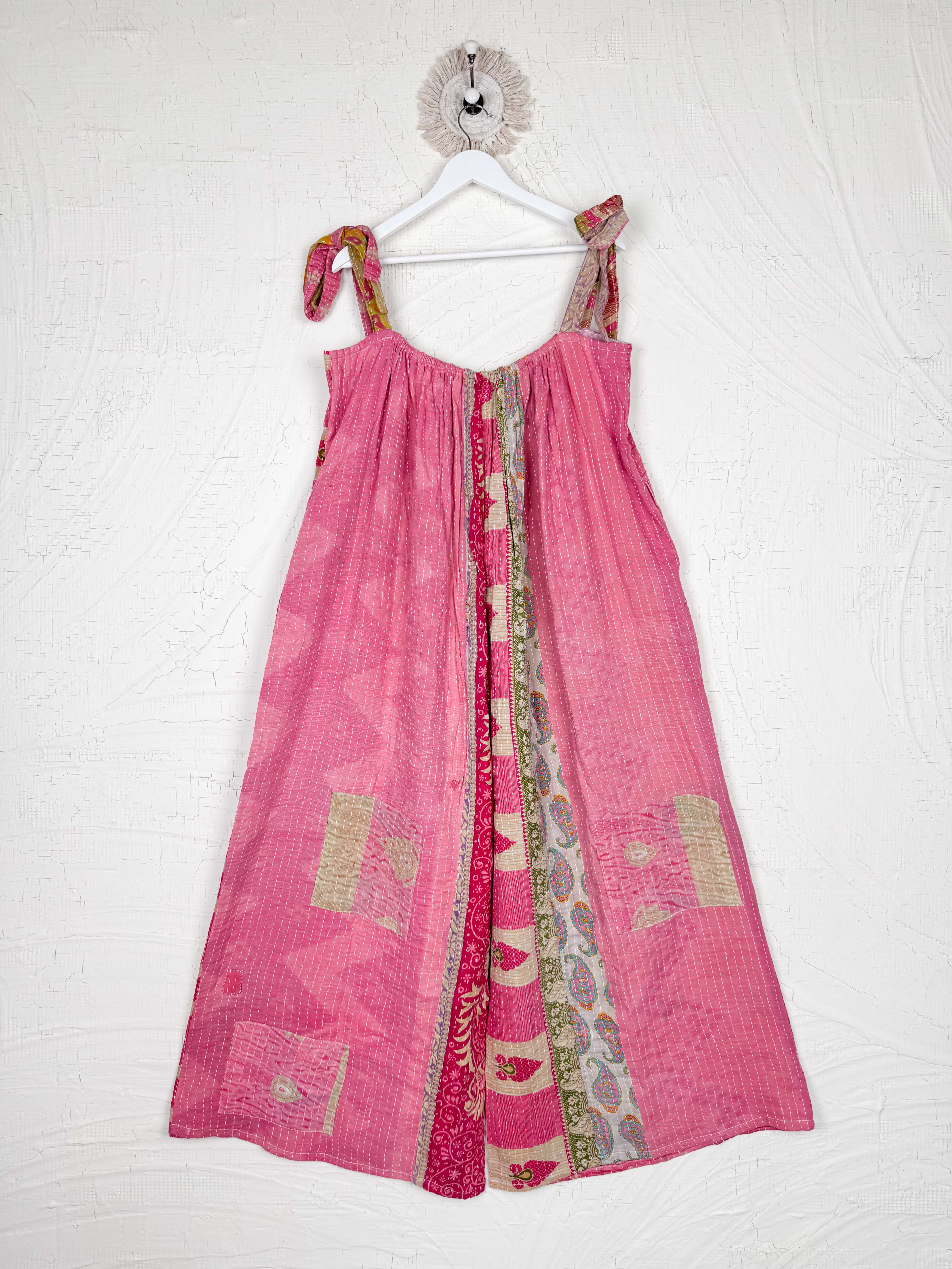 Tie-strap summer jumpsuit - Love Protect Sustain