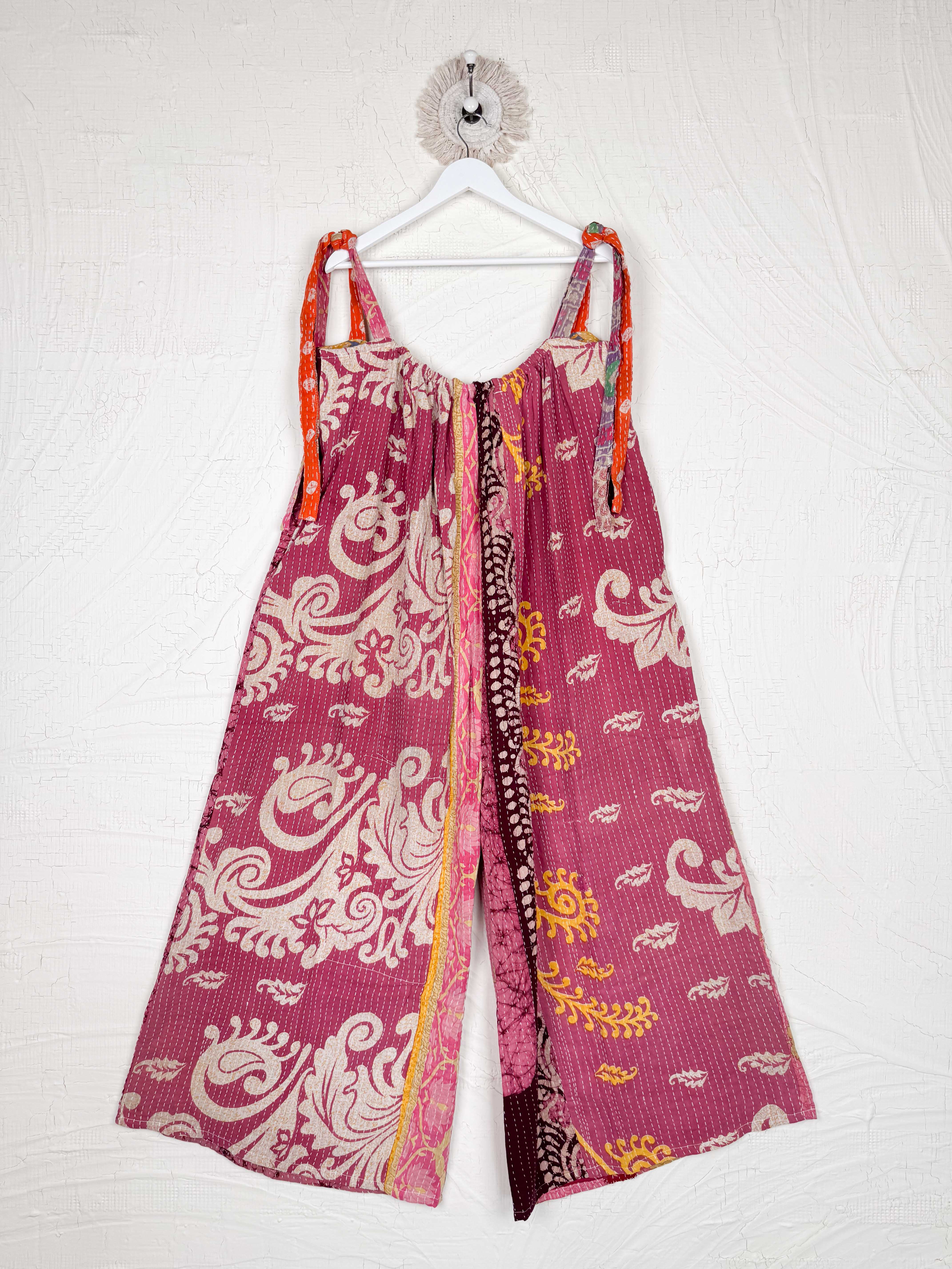 Tie-strap summer jumpsuit - Love Protect Sustain