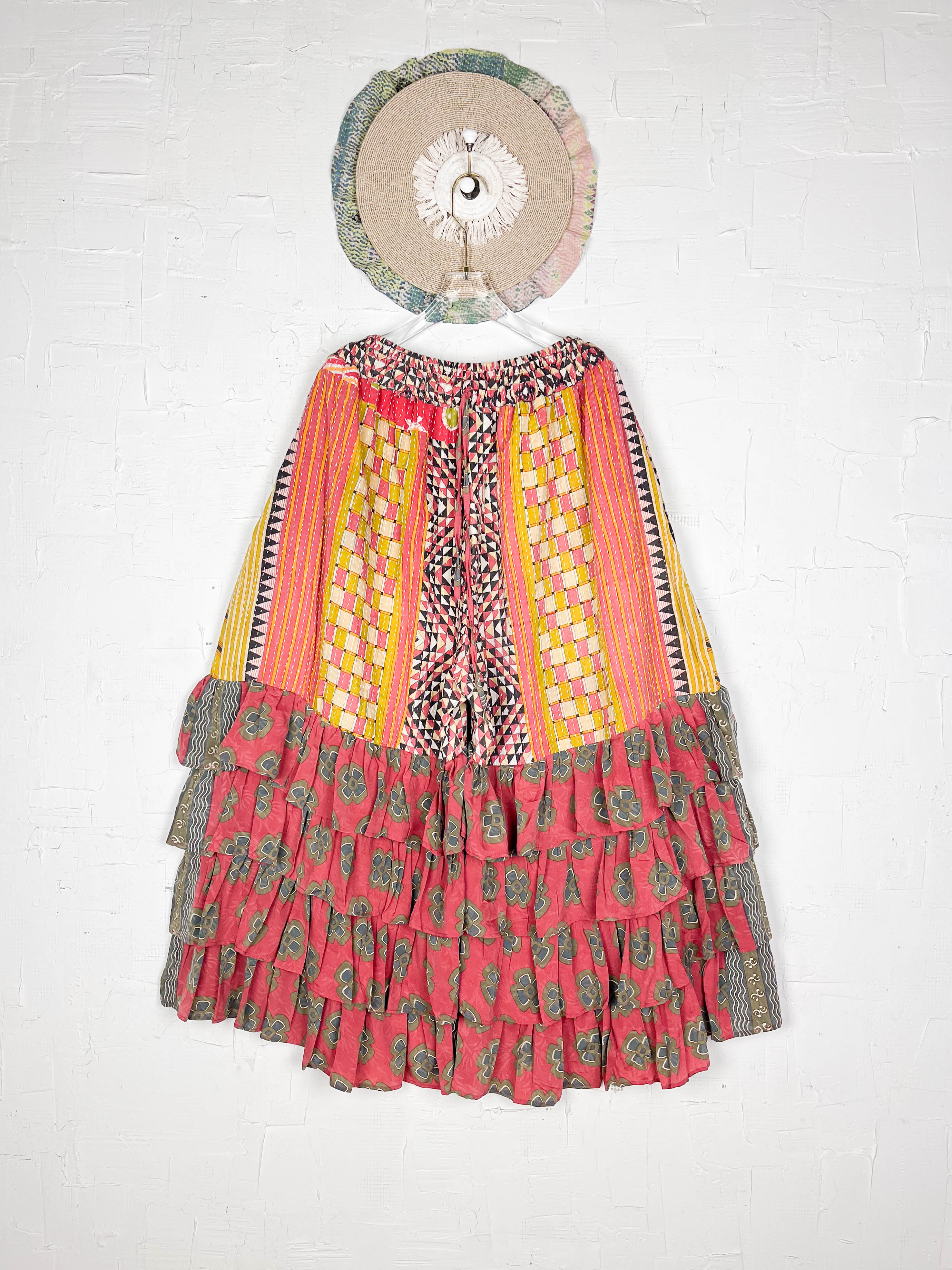 Tiered kantha pants - Love Protect Sustain