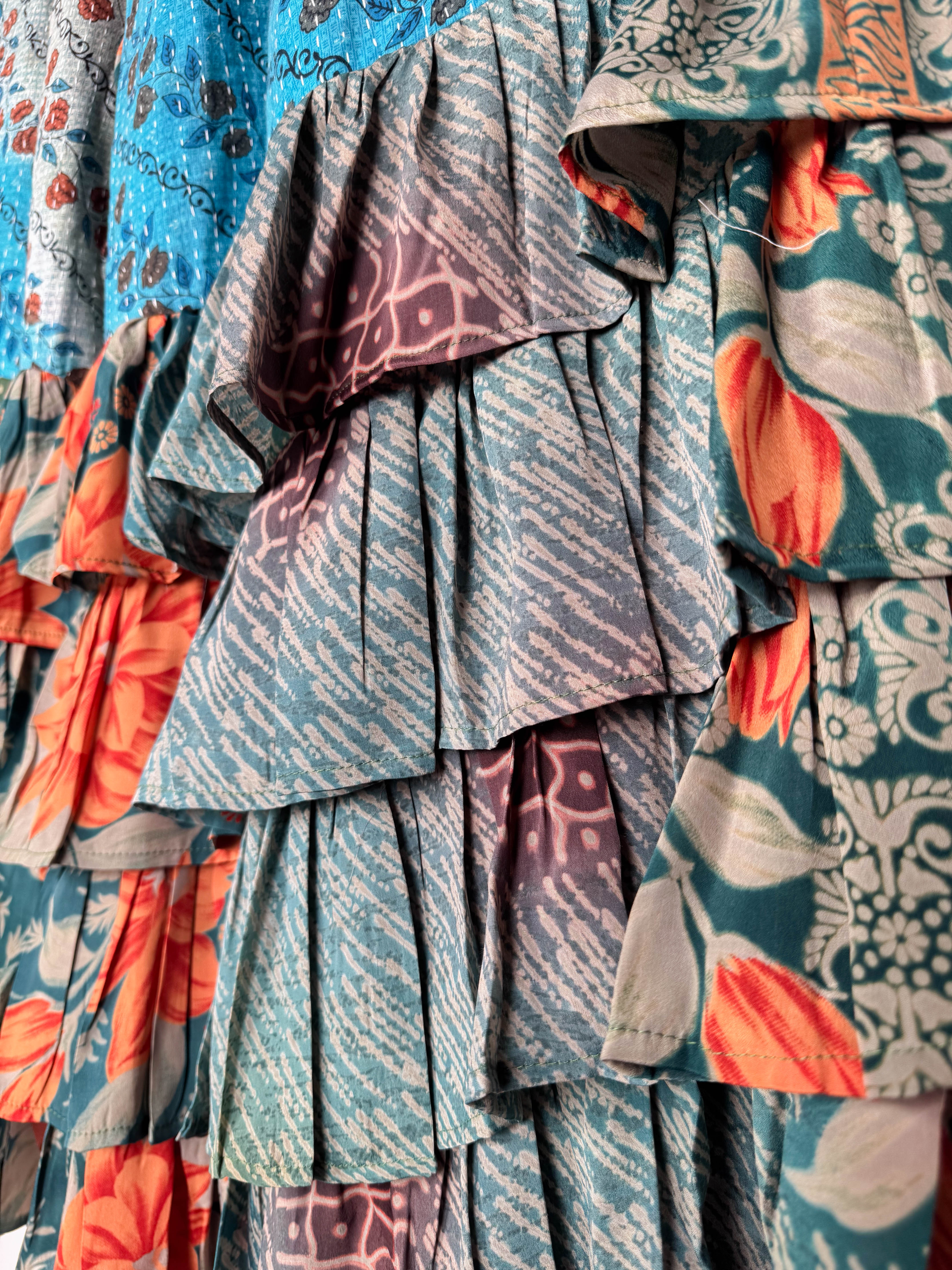 Tiered kantha pants - Love Protect Sustain