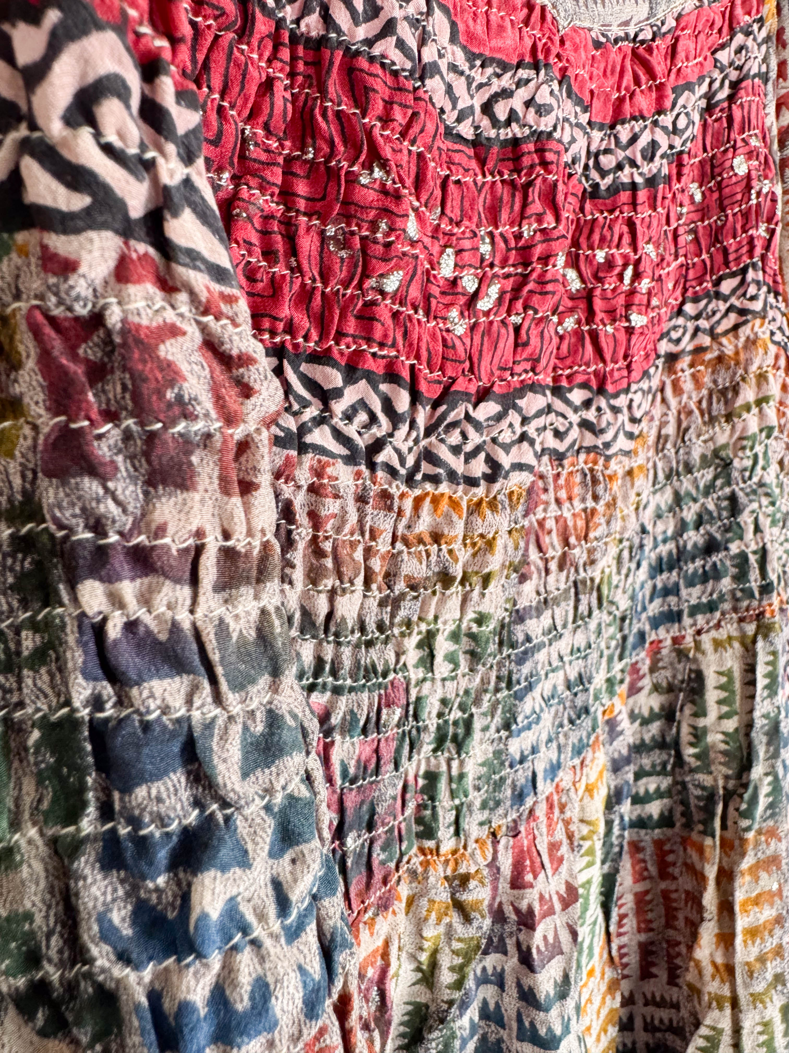 Tiered silk dress - Love Protect Sustain