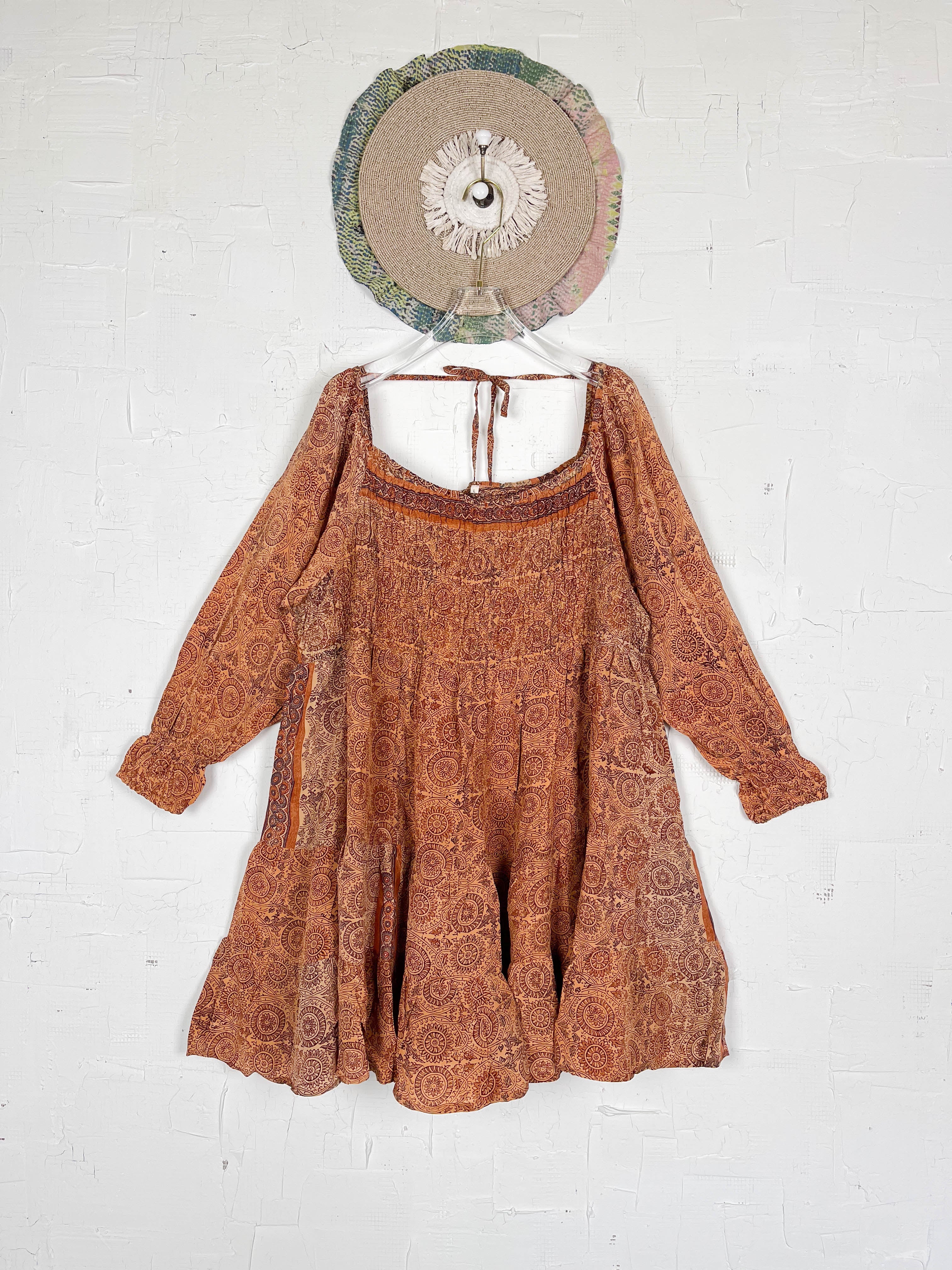 Tiered silk dress - Love Protect Sustain