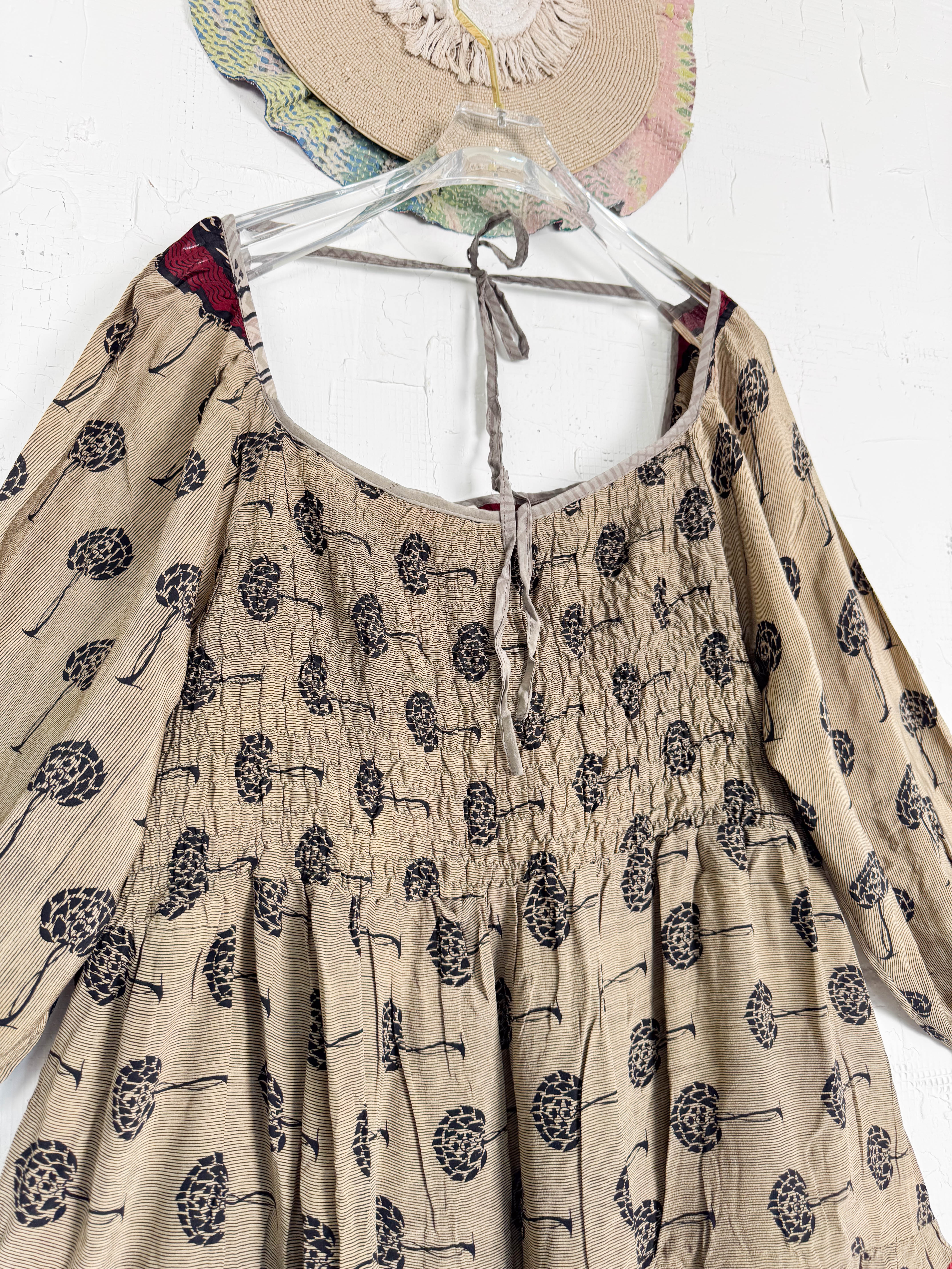 Tiered silk dress - Love Protect Sustain