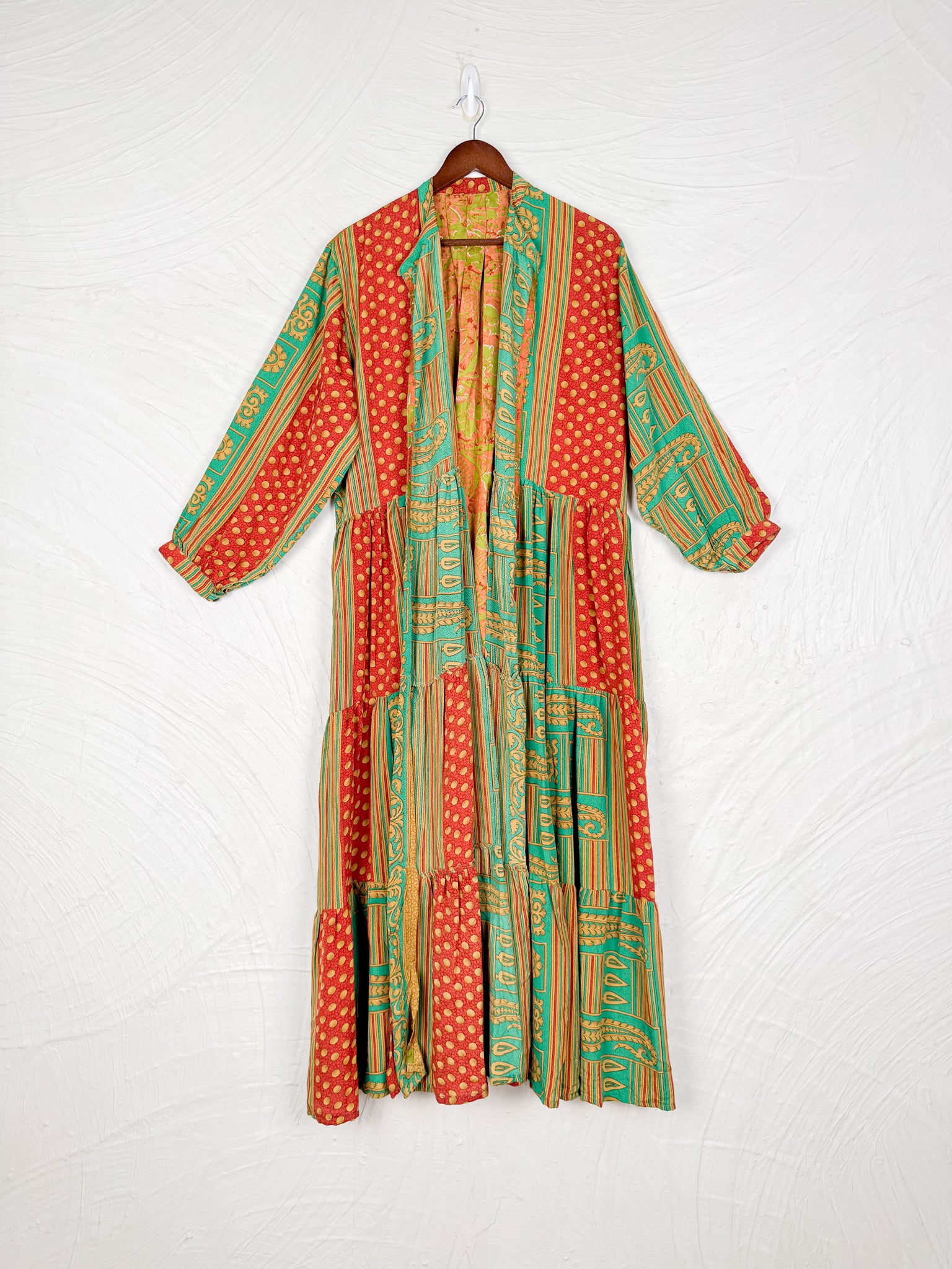 Tiered silk dress for travel - Love Protect Sustain