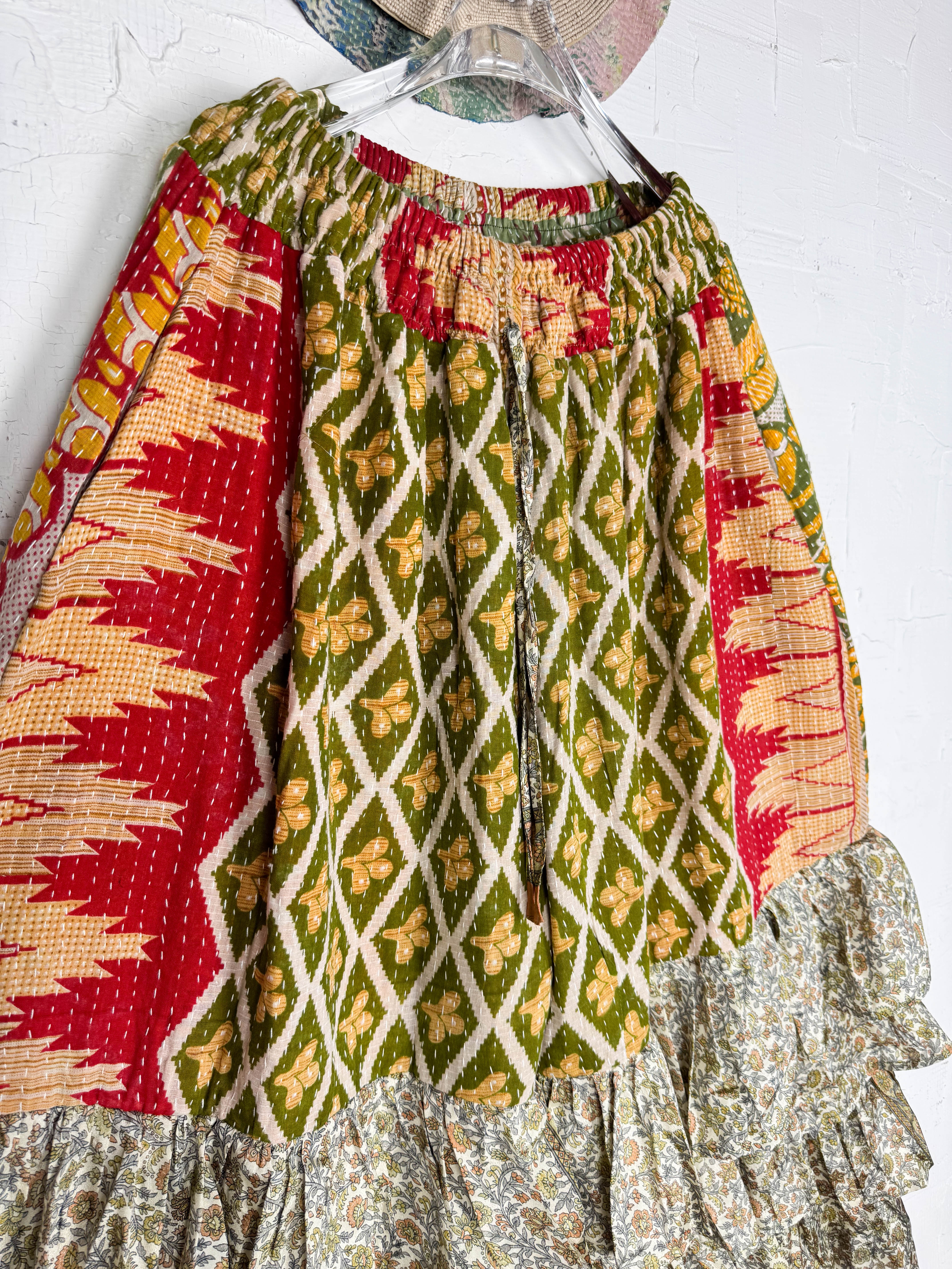 Tiered wide-leg pants - Love Protect Sustain