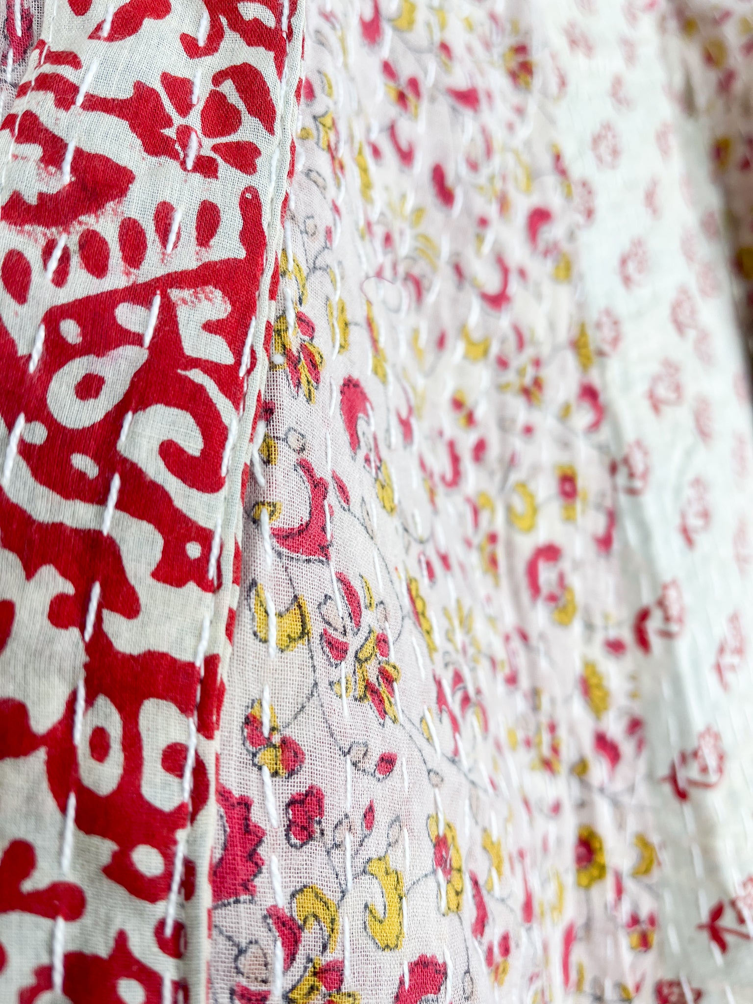 Tie waist Kantha pants - Love Protect Sustain