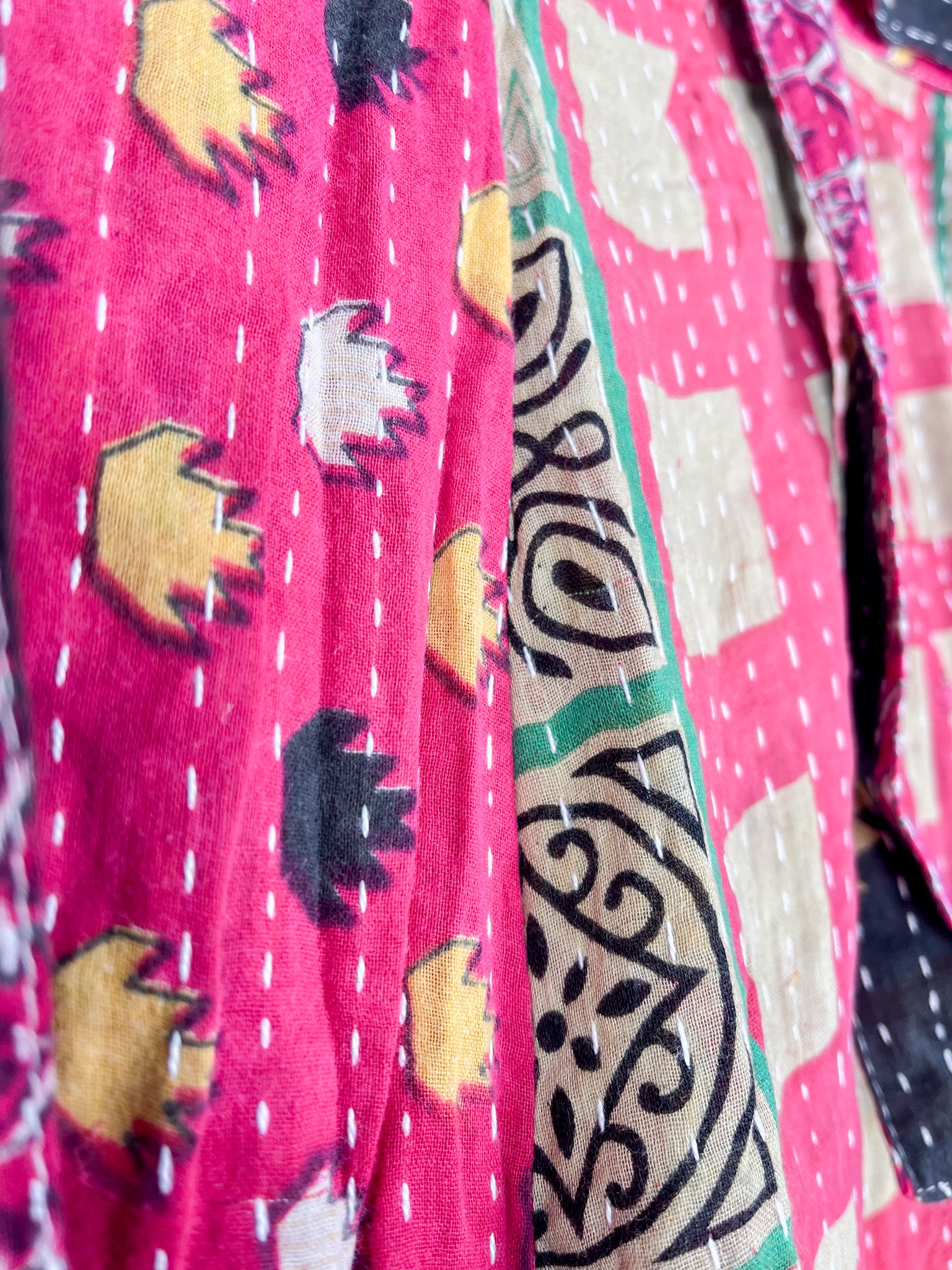 Tie waist Kantha pants - Love Protect Sustain