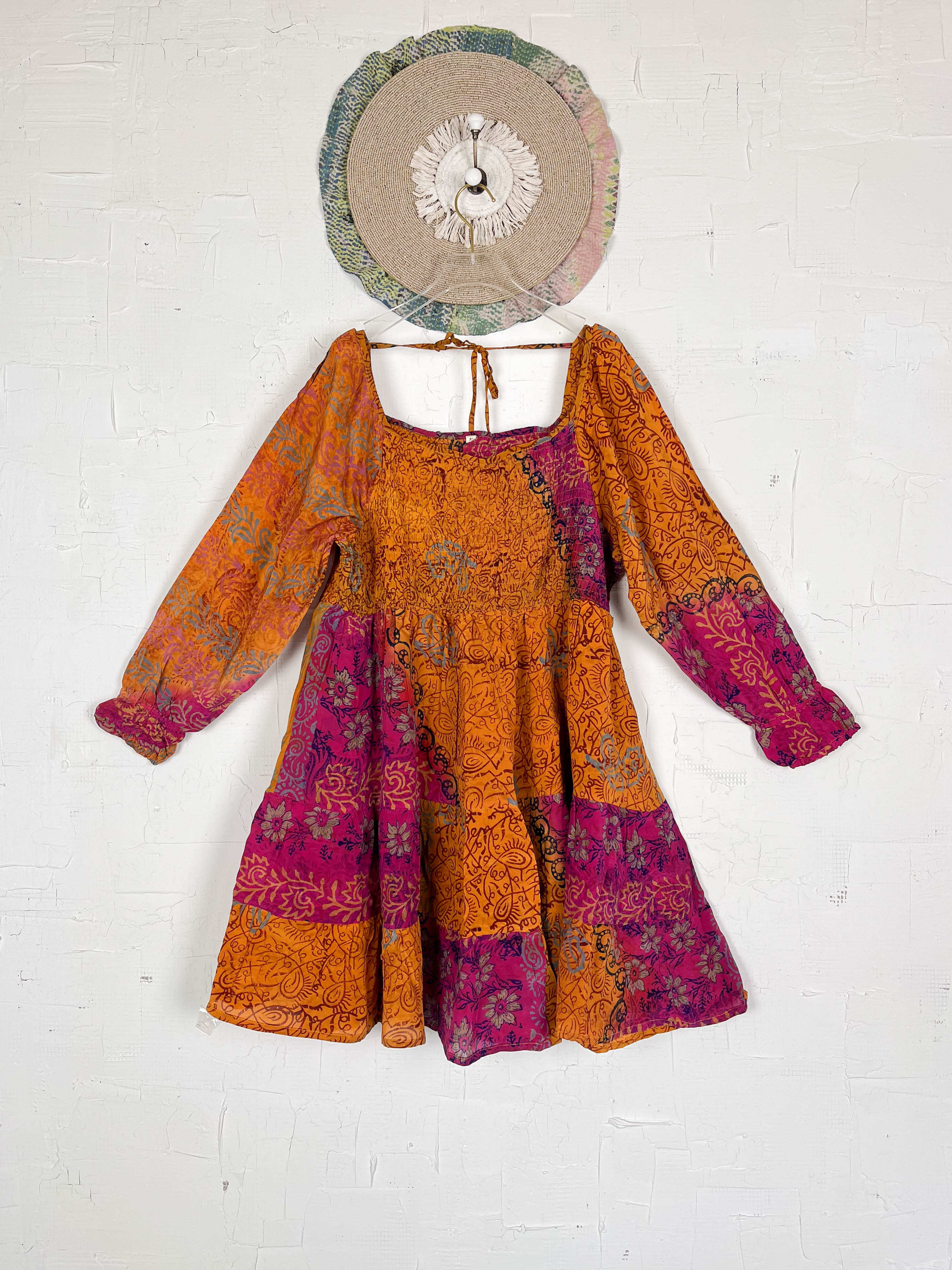 Unique upcycled silk dress - Love Protect Sustain