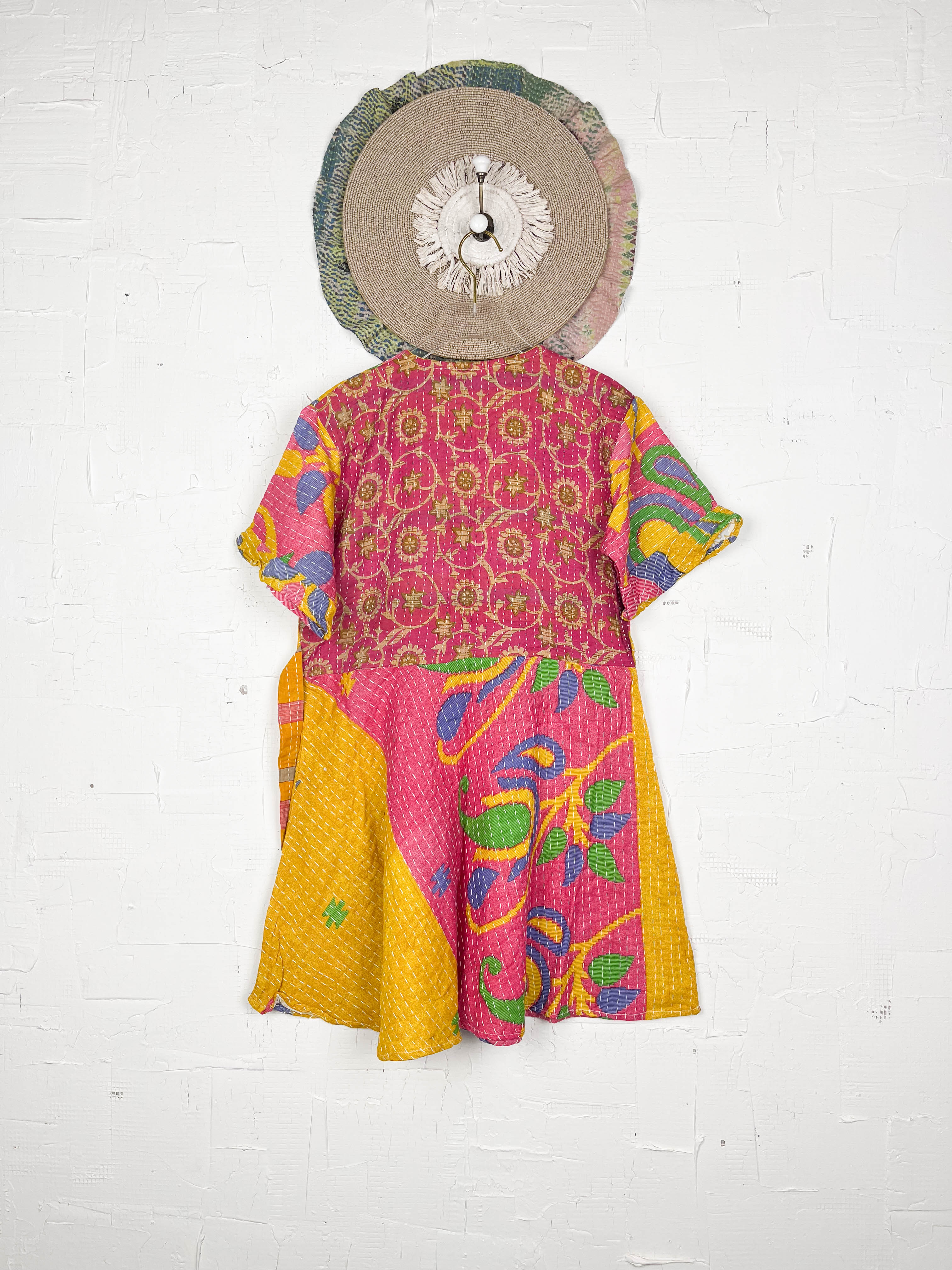 Vibrant Color Kantha Dress - Love Protect Sustain