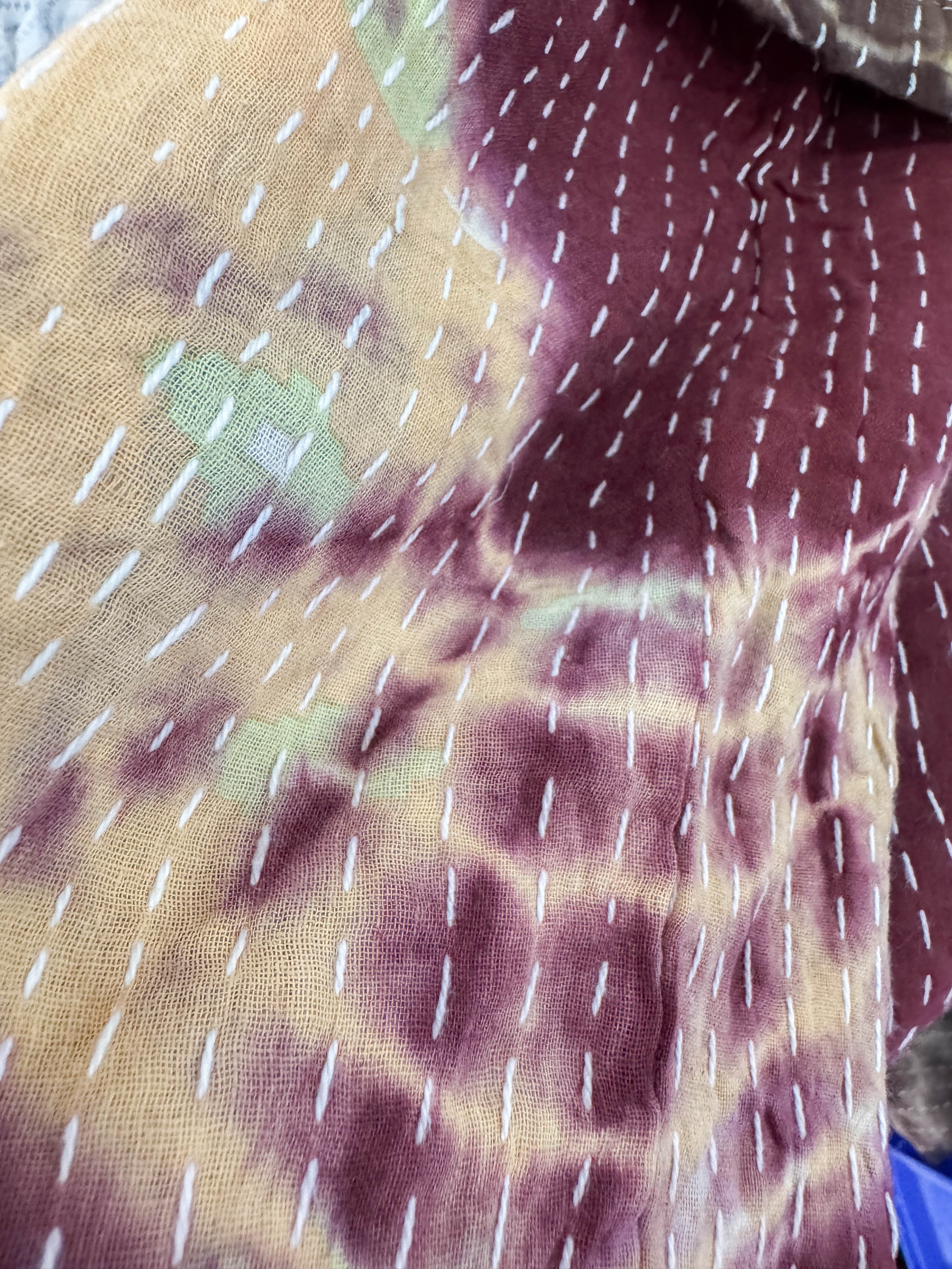 Vintage 70s boho kantha wide leg jumpsuit - Love Protect Sustain