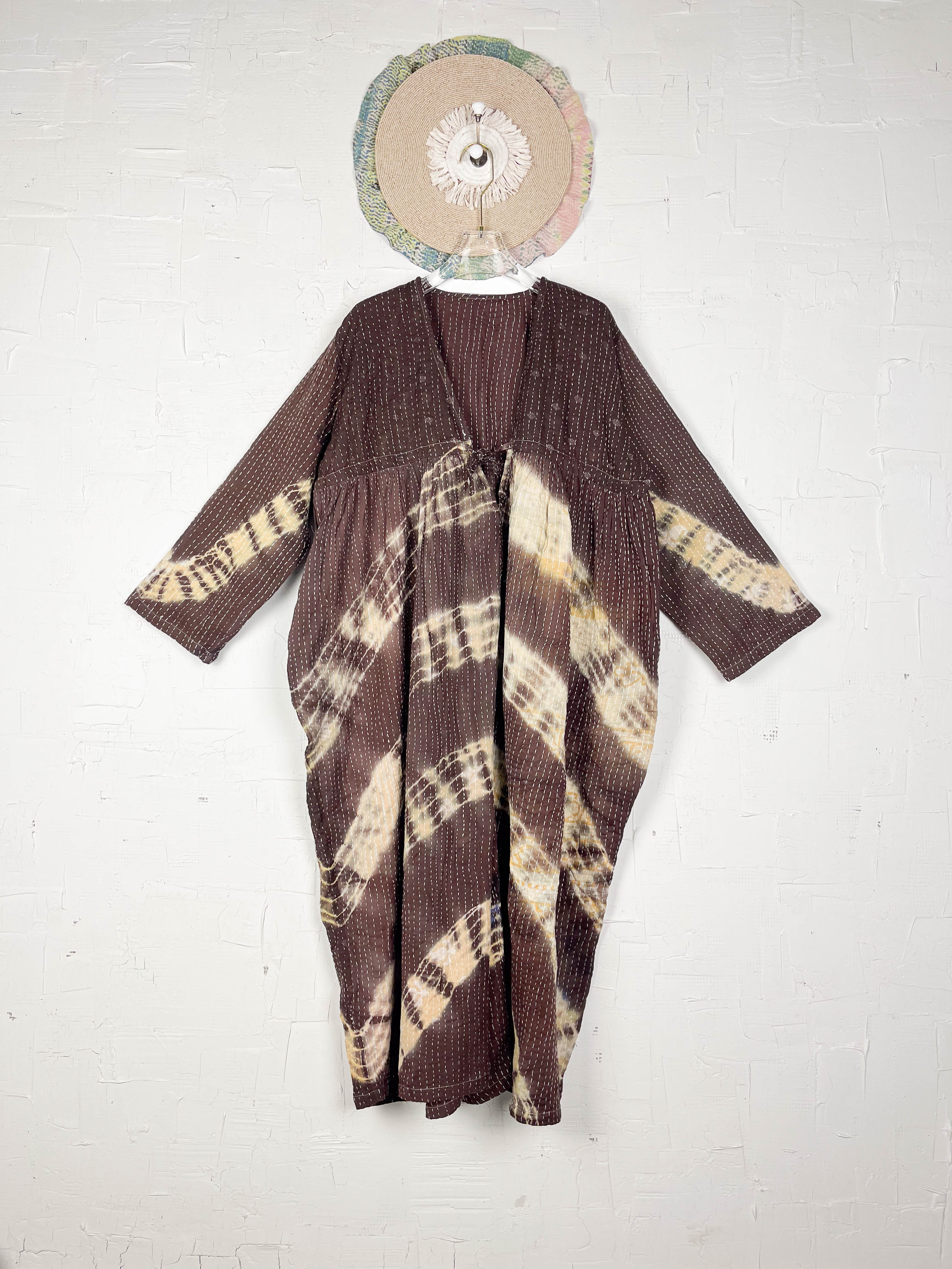 Vintage 70s boho kantha wide leg jumpsuit - Love Protect Sustain