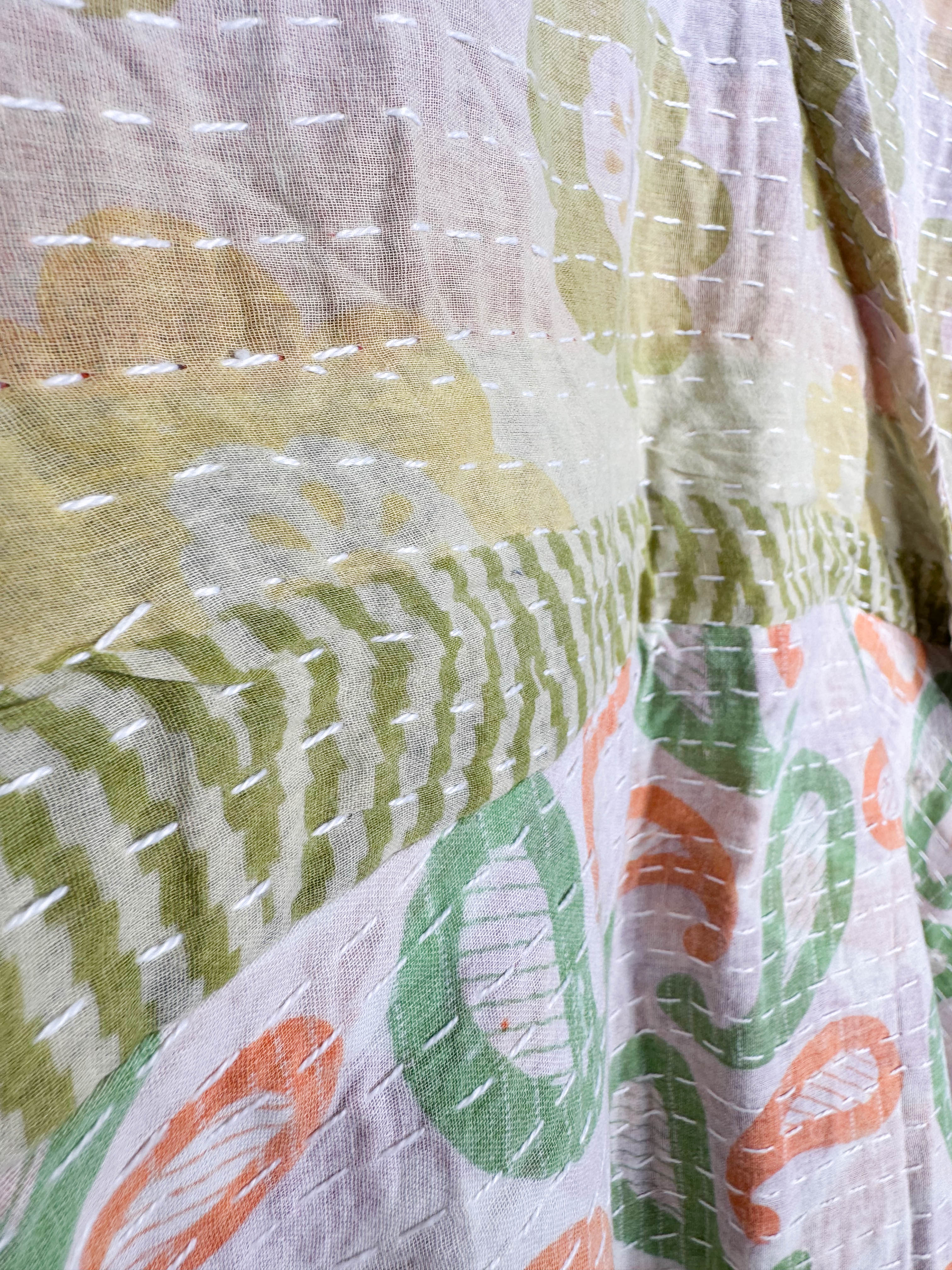 Vintage BOHO Wrap Kantha Dress - Love Protect Sustain