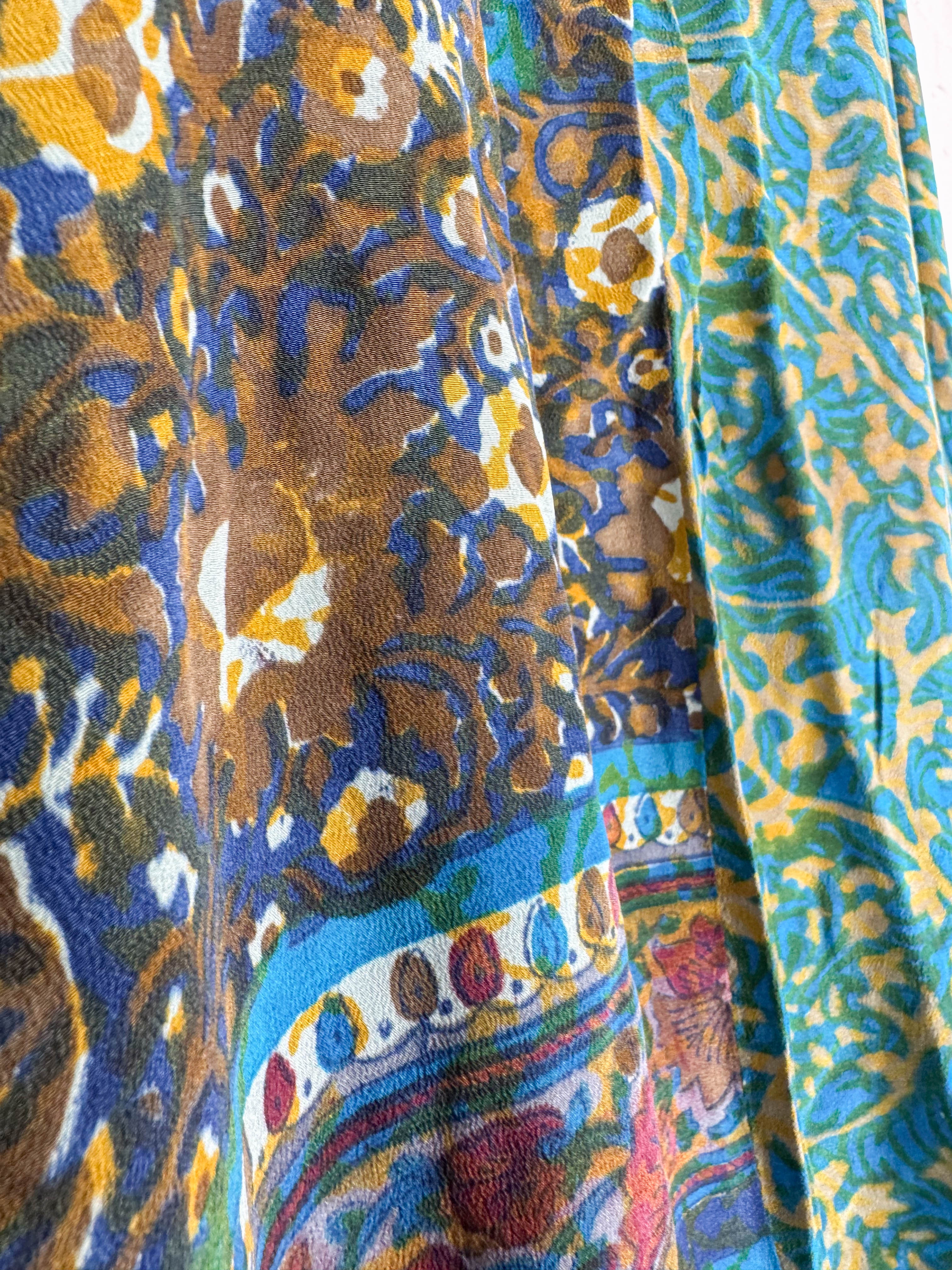 Vintage Boho Silk Dress - Love Protect Sustain