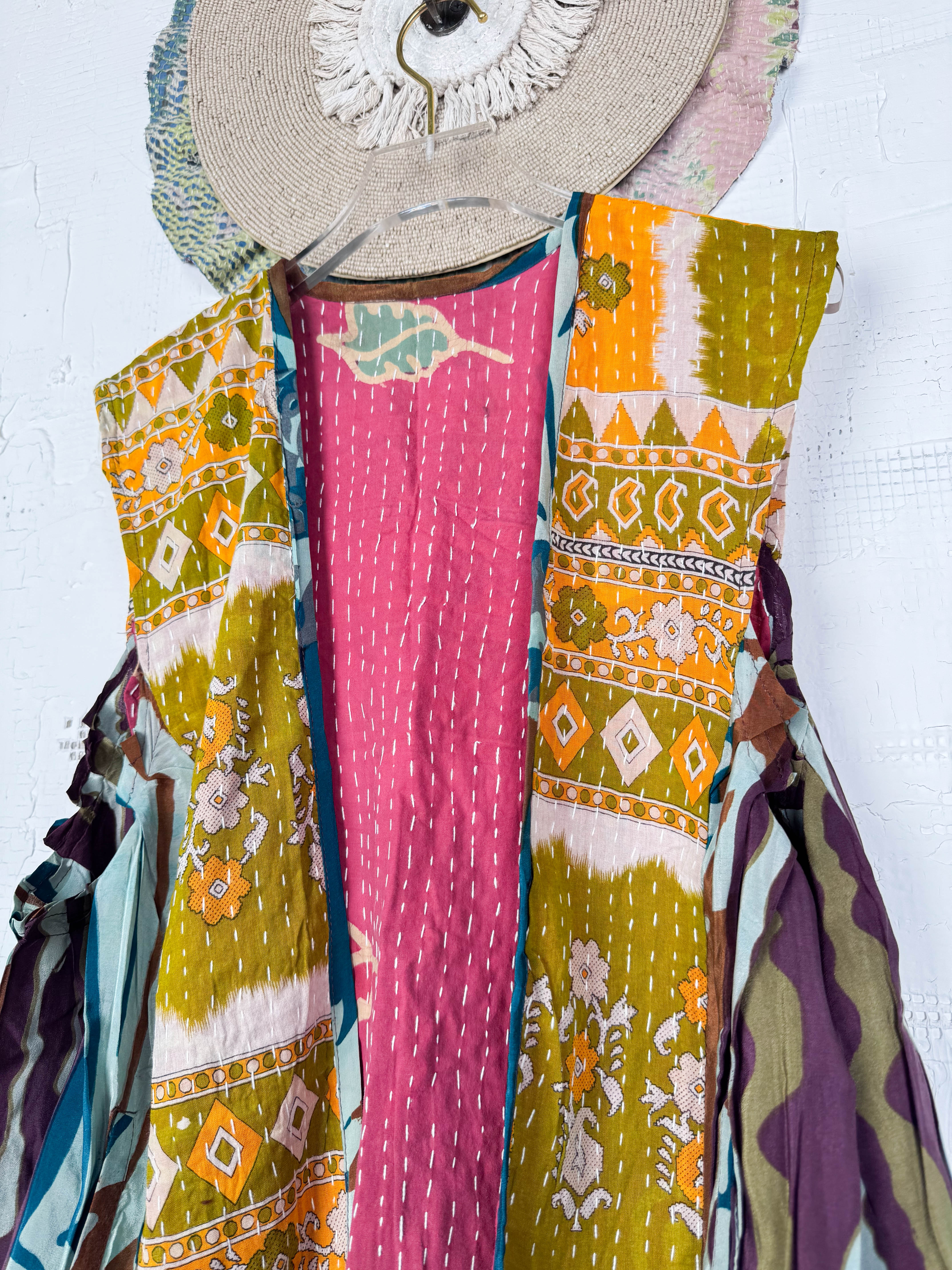 Vintage Boho Vest - Love Protect Sustain