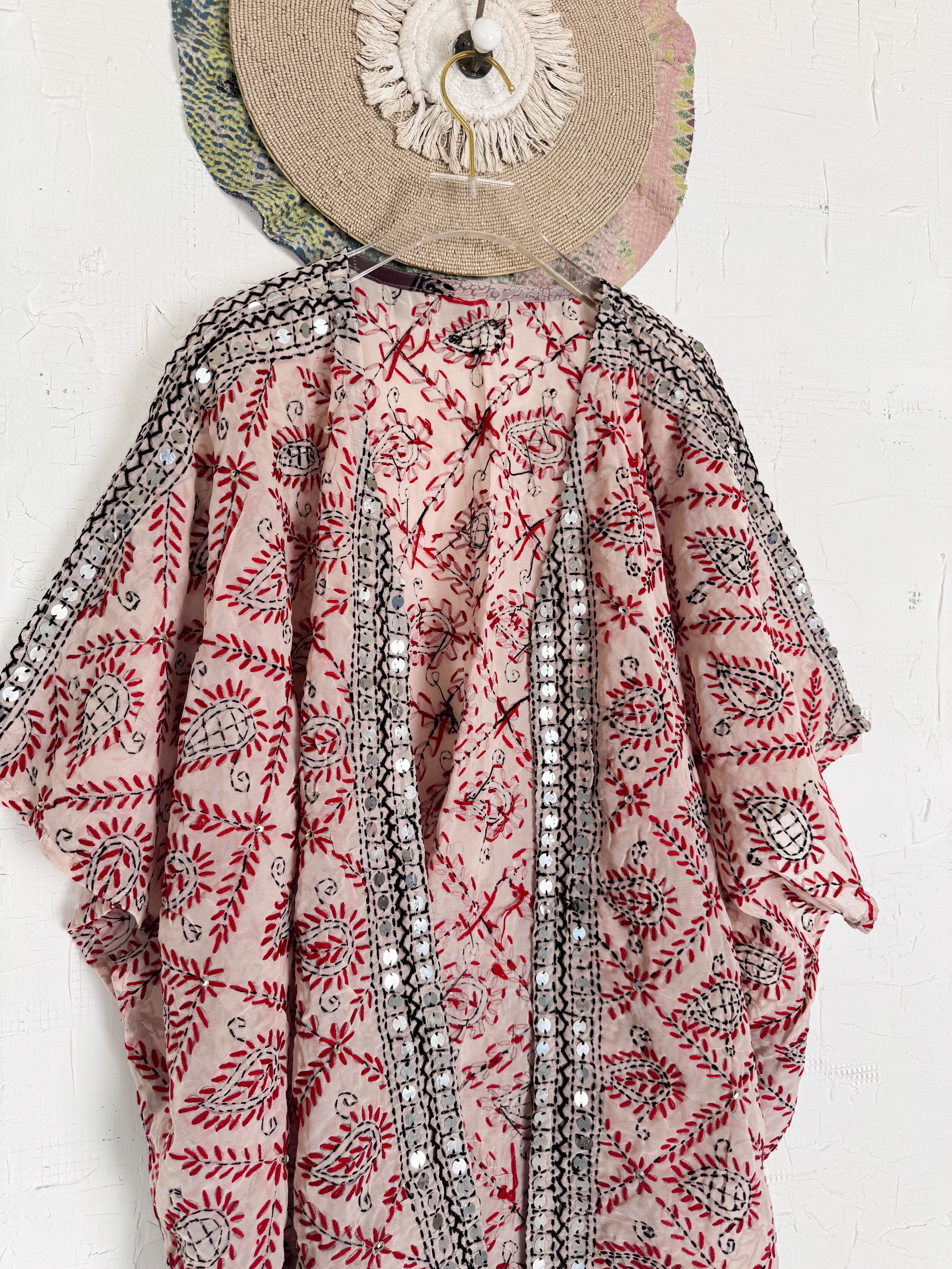 Vintage Embroidered Robe  - Love Protect Sustain