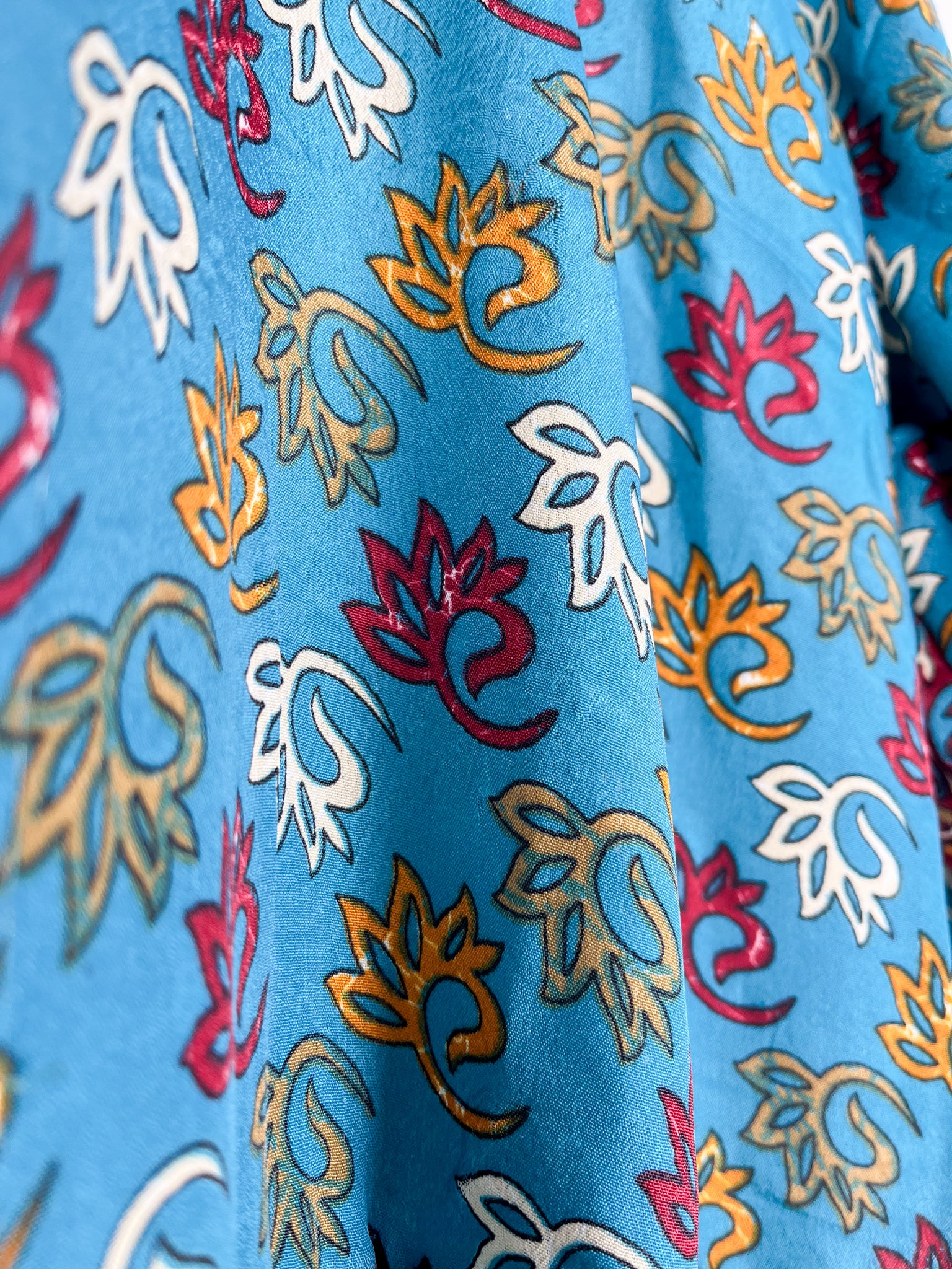 Vintage Floral Silk Dress - Love Protect Sustain