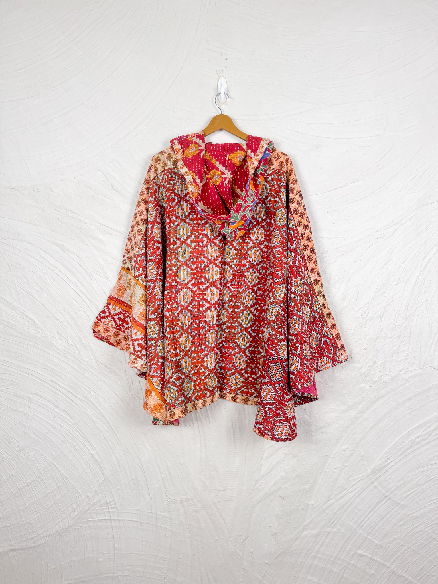 Vintage Hood Poncho - Love Protect Sustain