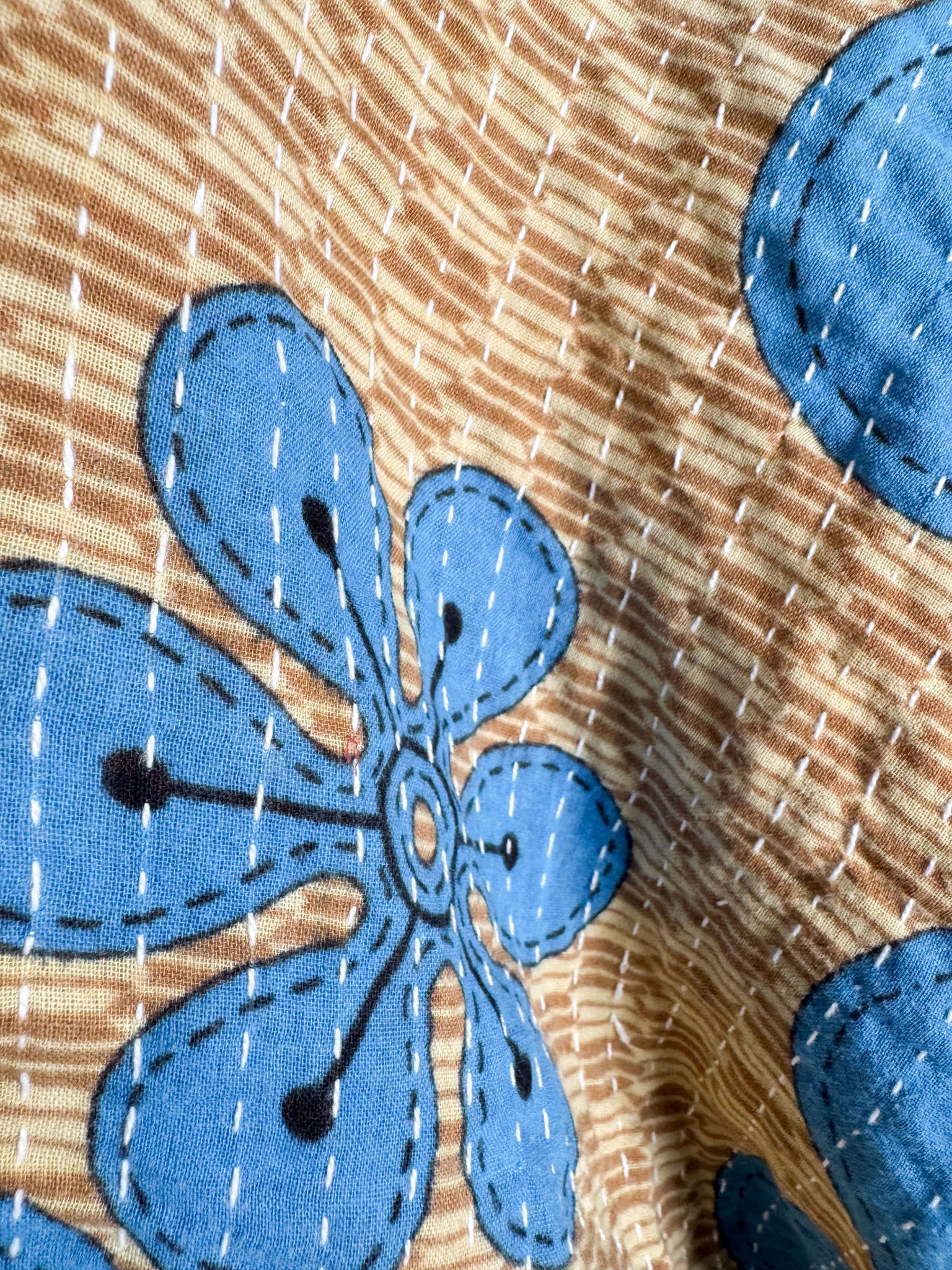 Vintage Kantha quilt fabric jumpsuit - Love Protect Sustain