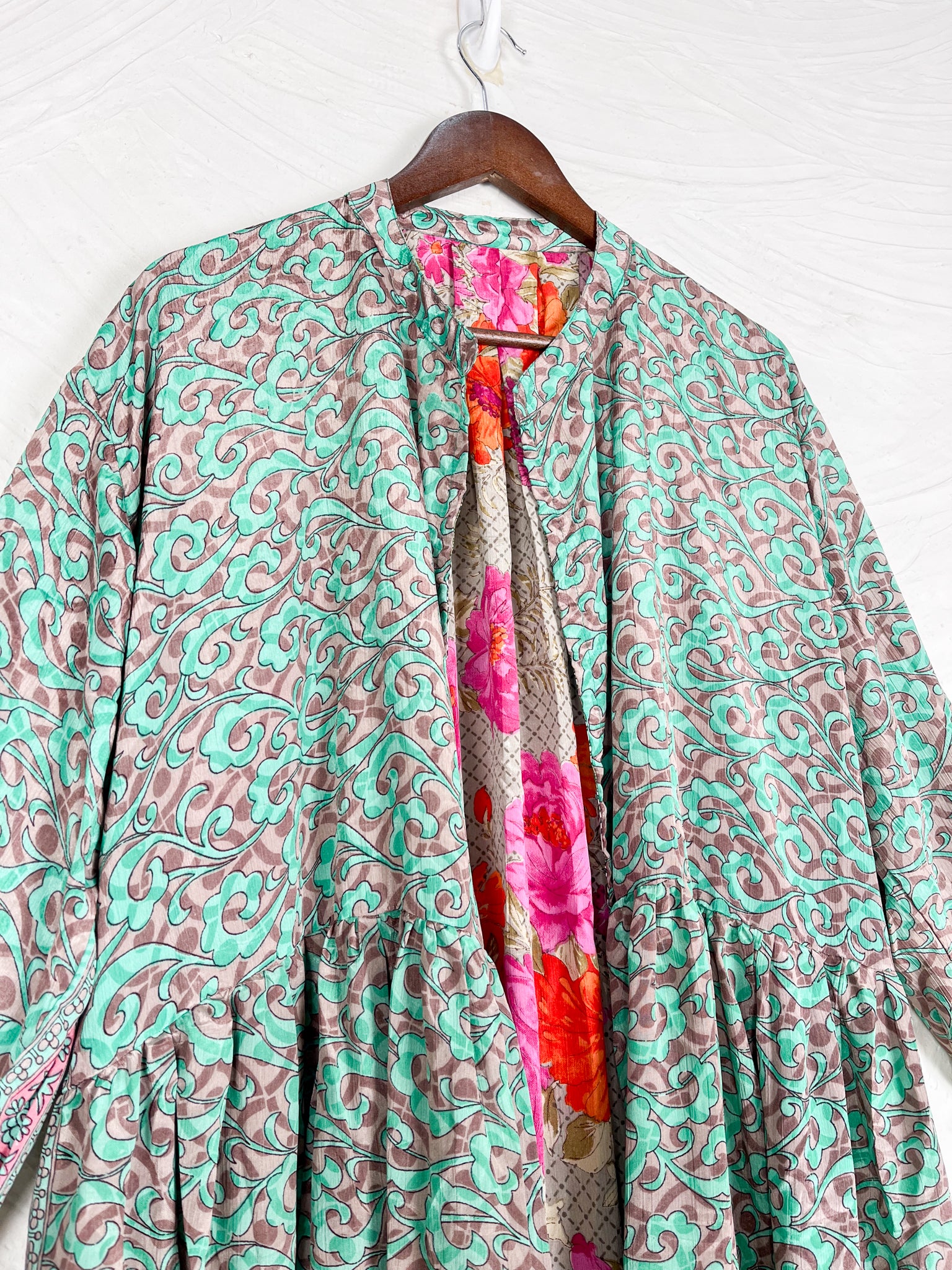 Vintage Silk Long Dress - Love Protect Sustain