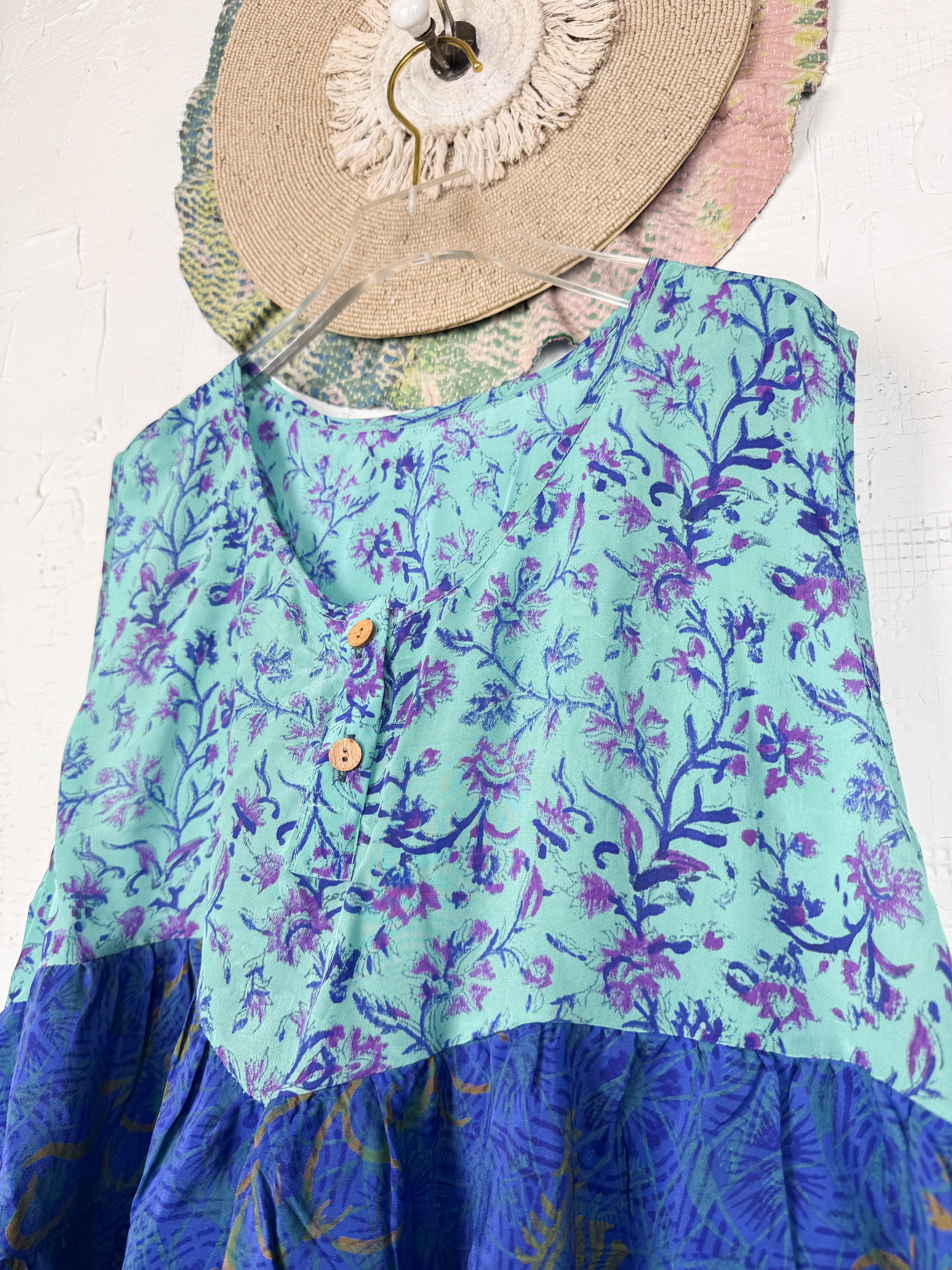 Vintage crepe silk top - Love Protect Sustain