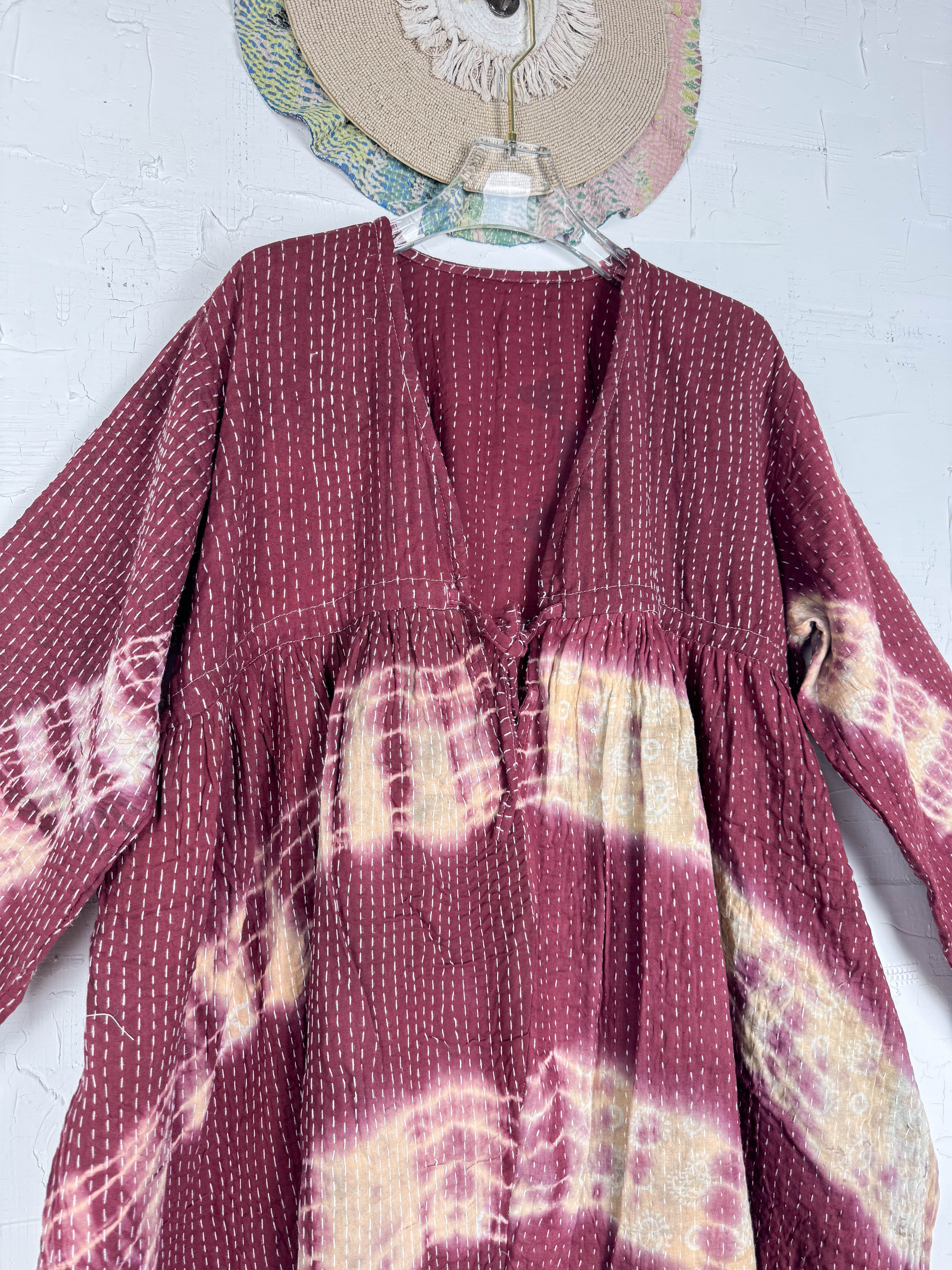 Vintage kantha fabric jumpsuit - Love Protect Sustain