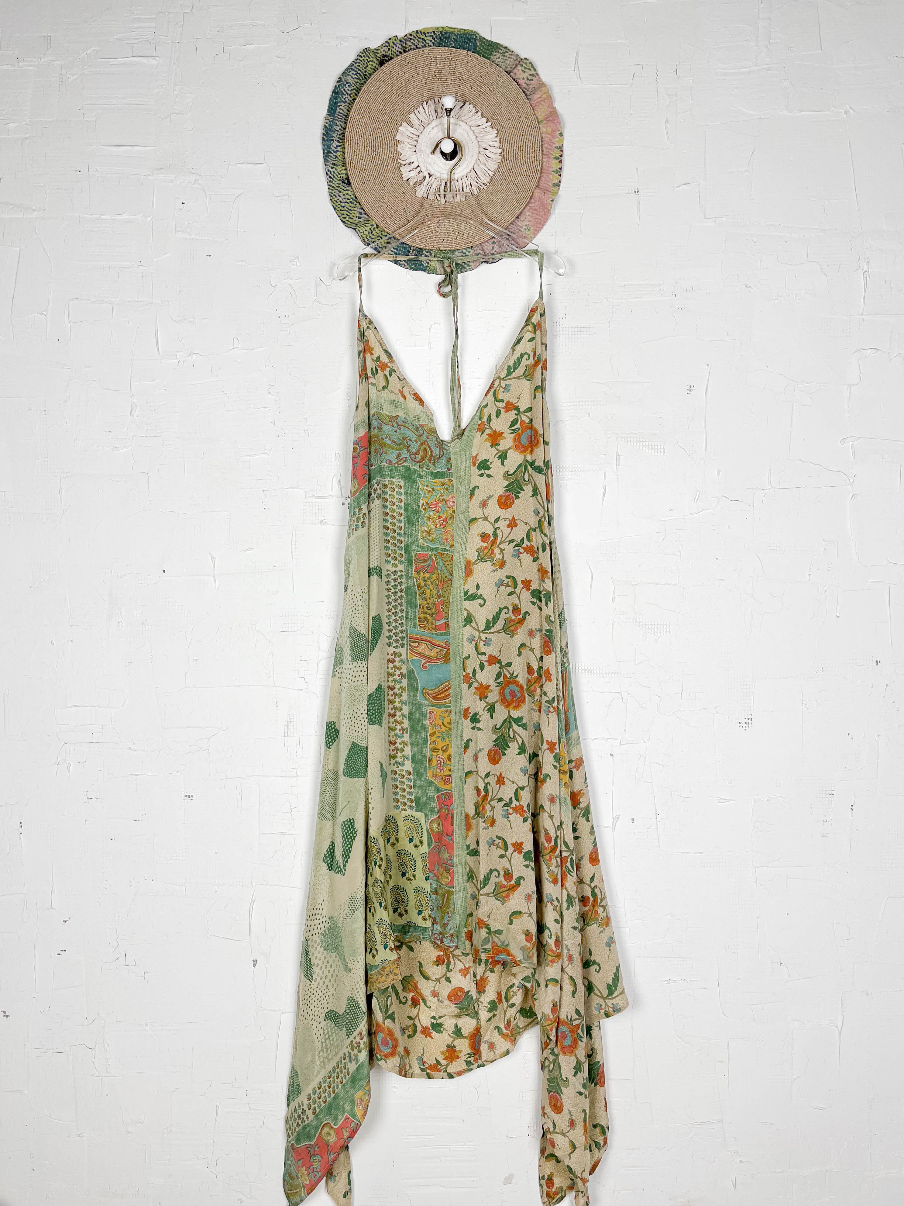 Vintage silk halter dress - Love Protect Sustain