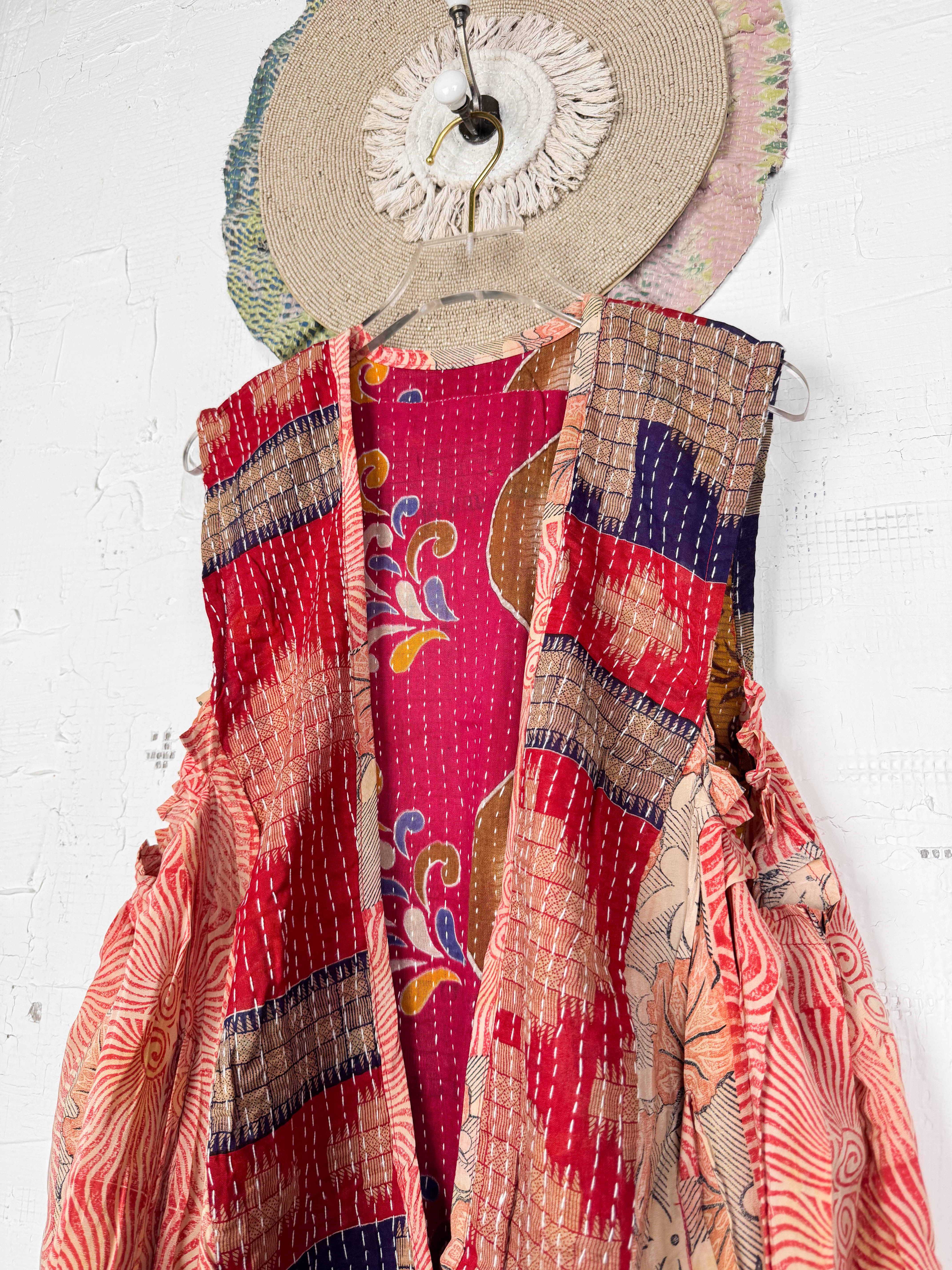 Vintage silk kantha top - Love Protect Sustain