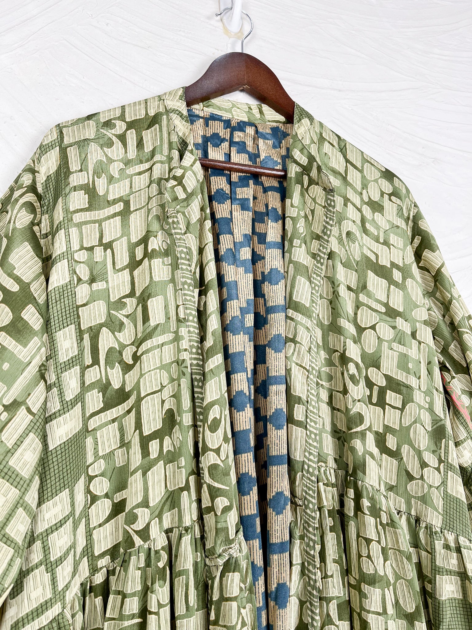 Vintage silk long dress - Love Protect Sustain