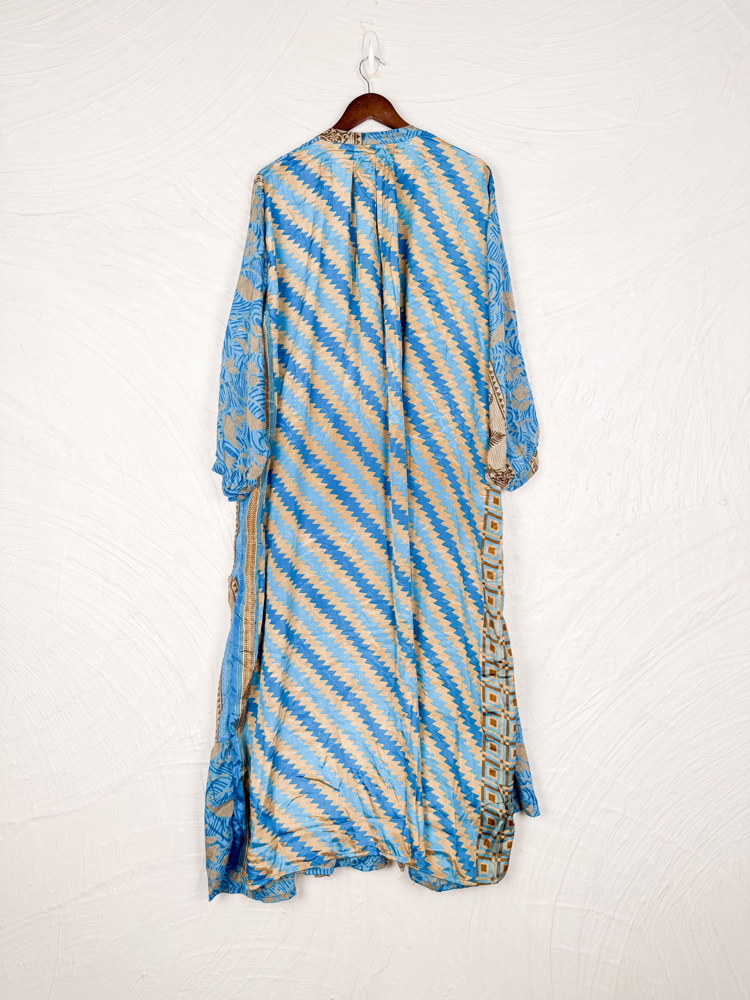 Vintage silk long dress - Love Protect Sustain