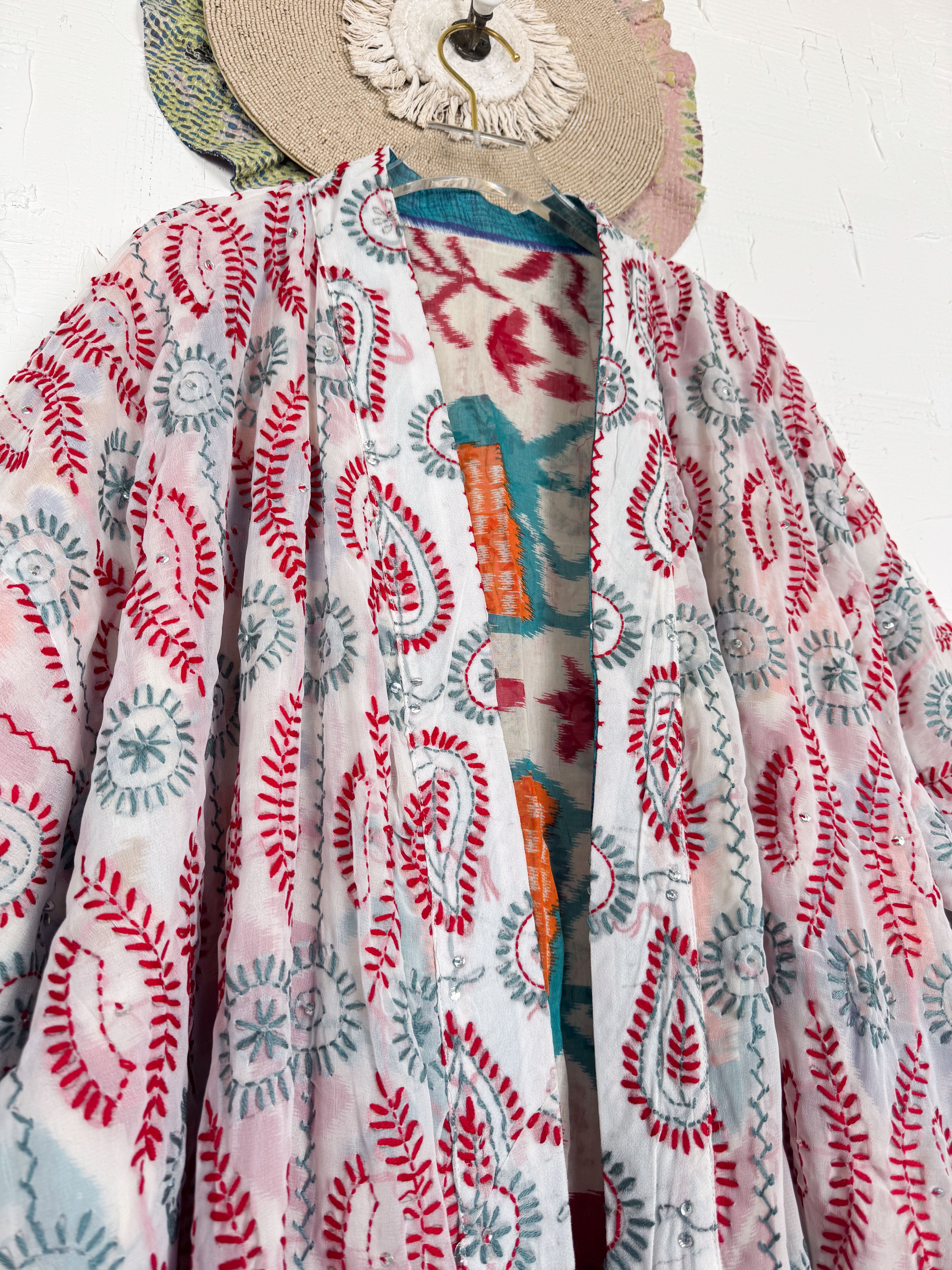 White Floral Kimono - Love Protect Sustain