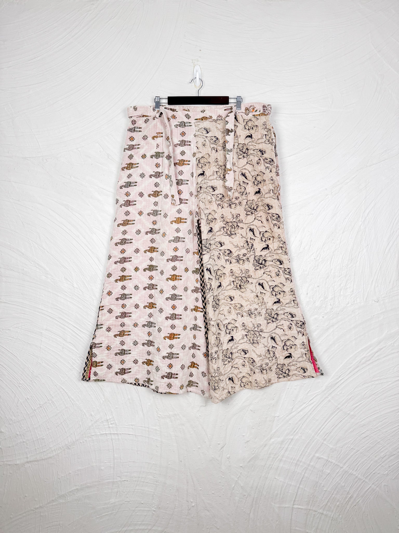 White Kantha Pants - Love Protect Sustain