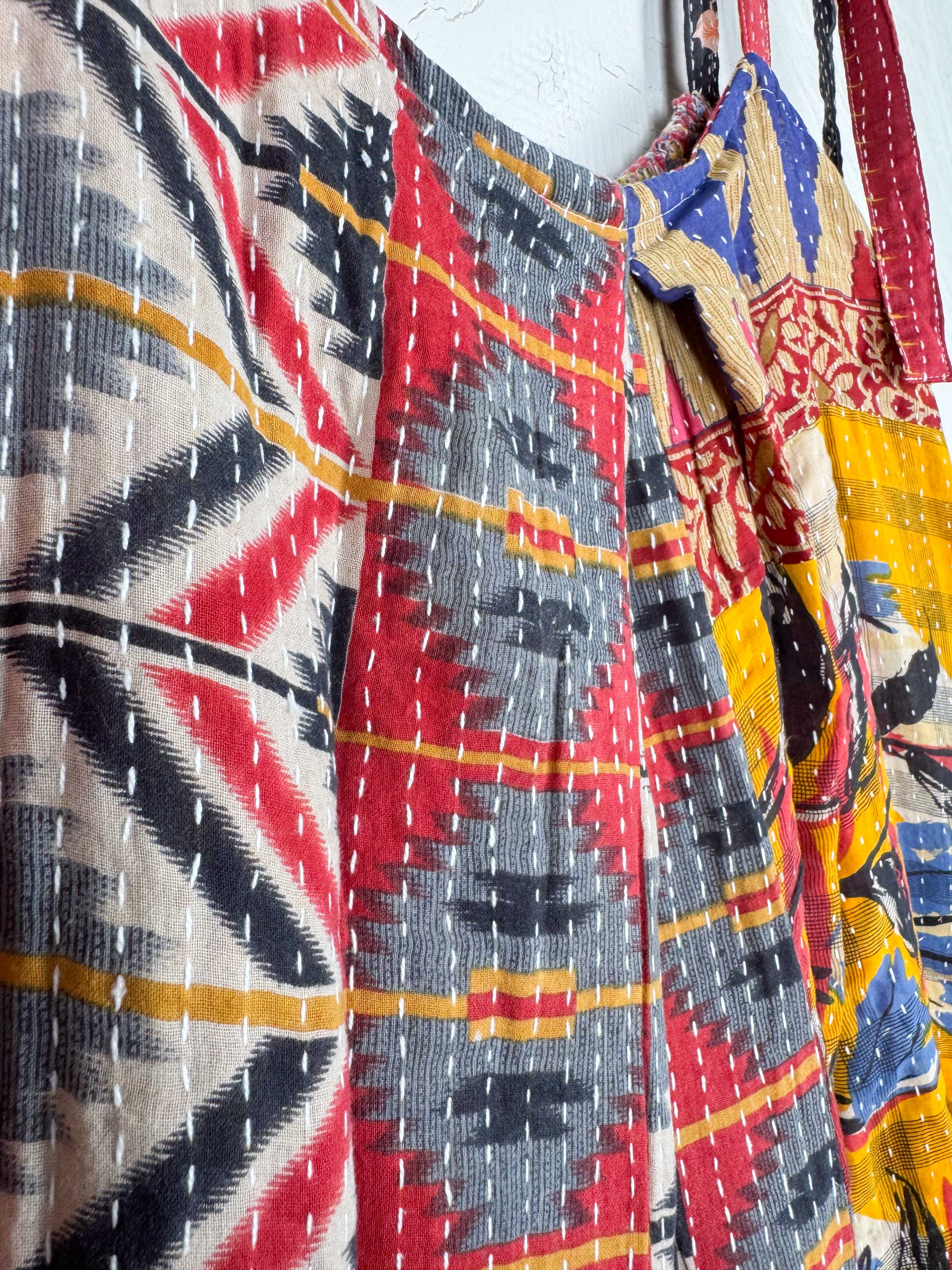 Wide-leg Kantha Jumpsuit - Love Protect Sustain