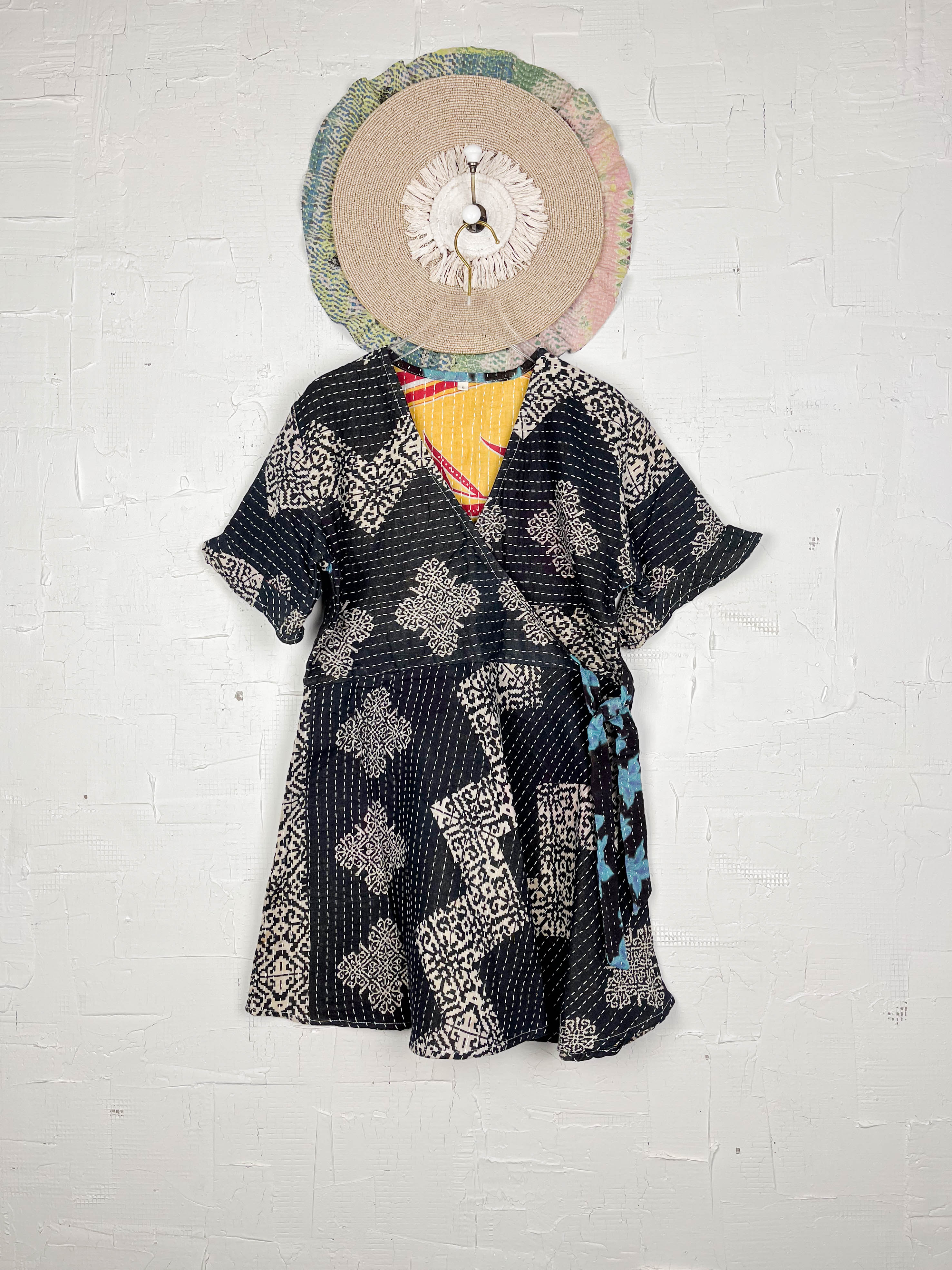 Wrap Kantha dress - Love Protect Sustain