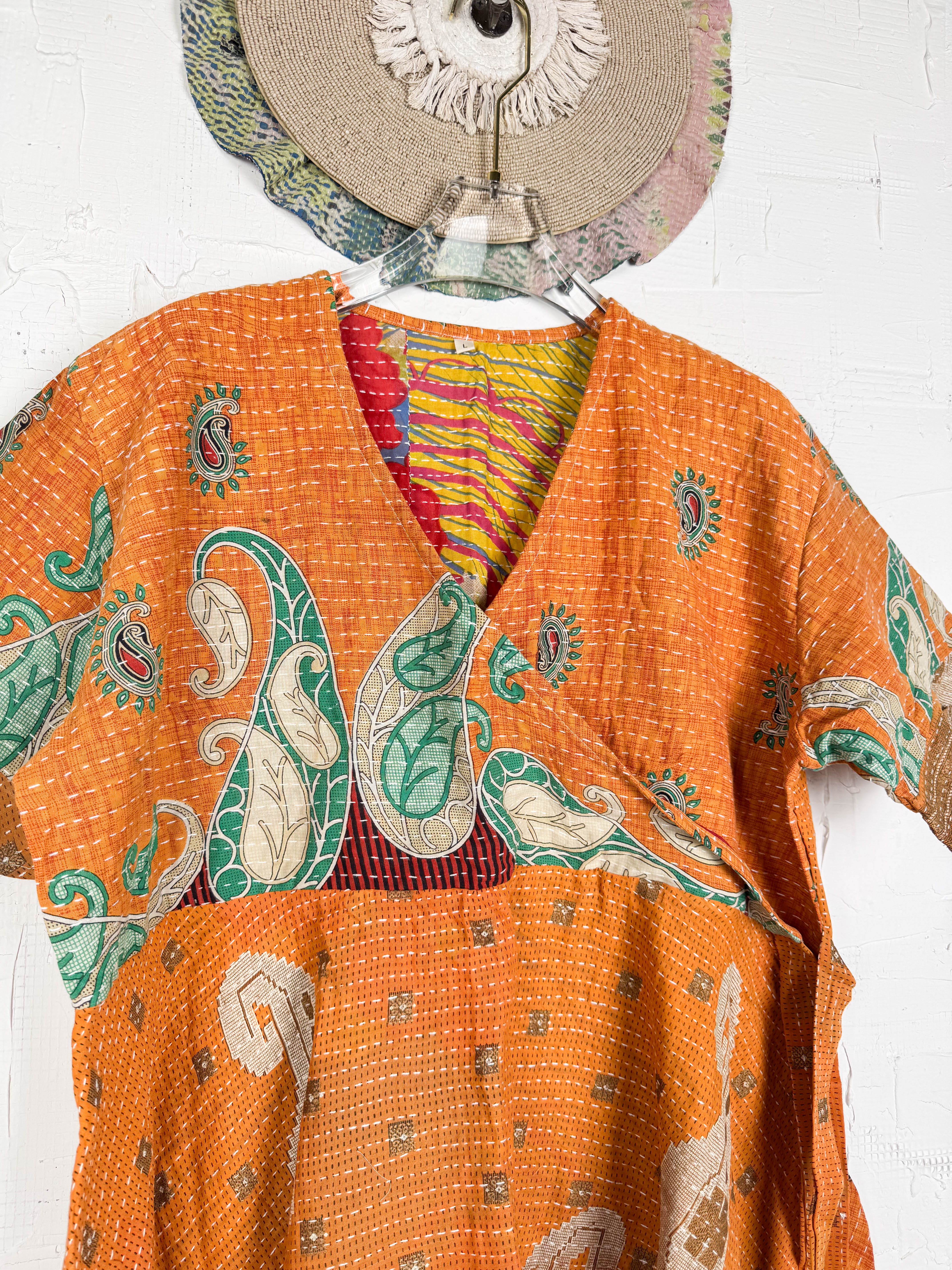 Wrap Kantha dress - Love Protect Sustain