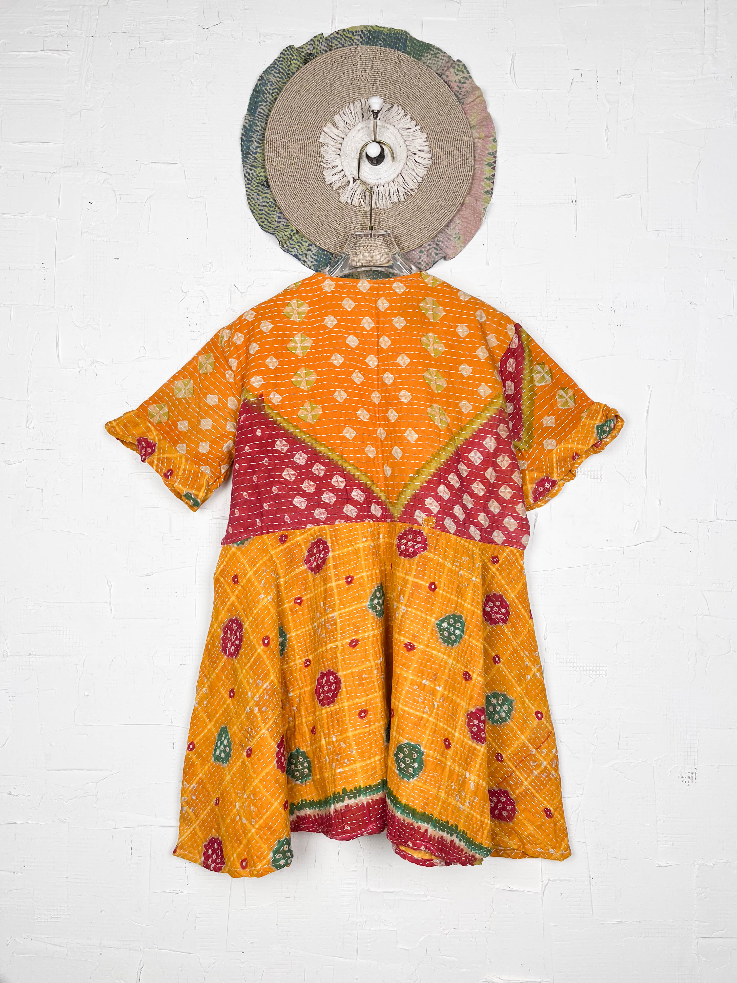 Yellow Kantha Dress - Love Protect Sustain