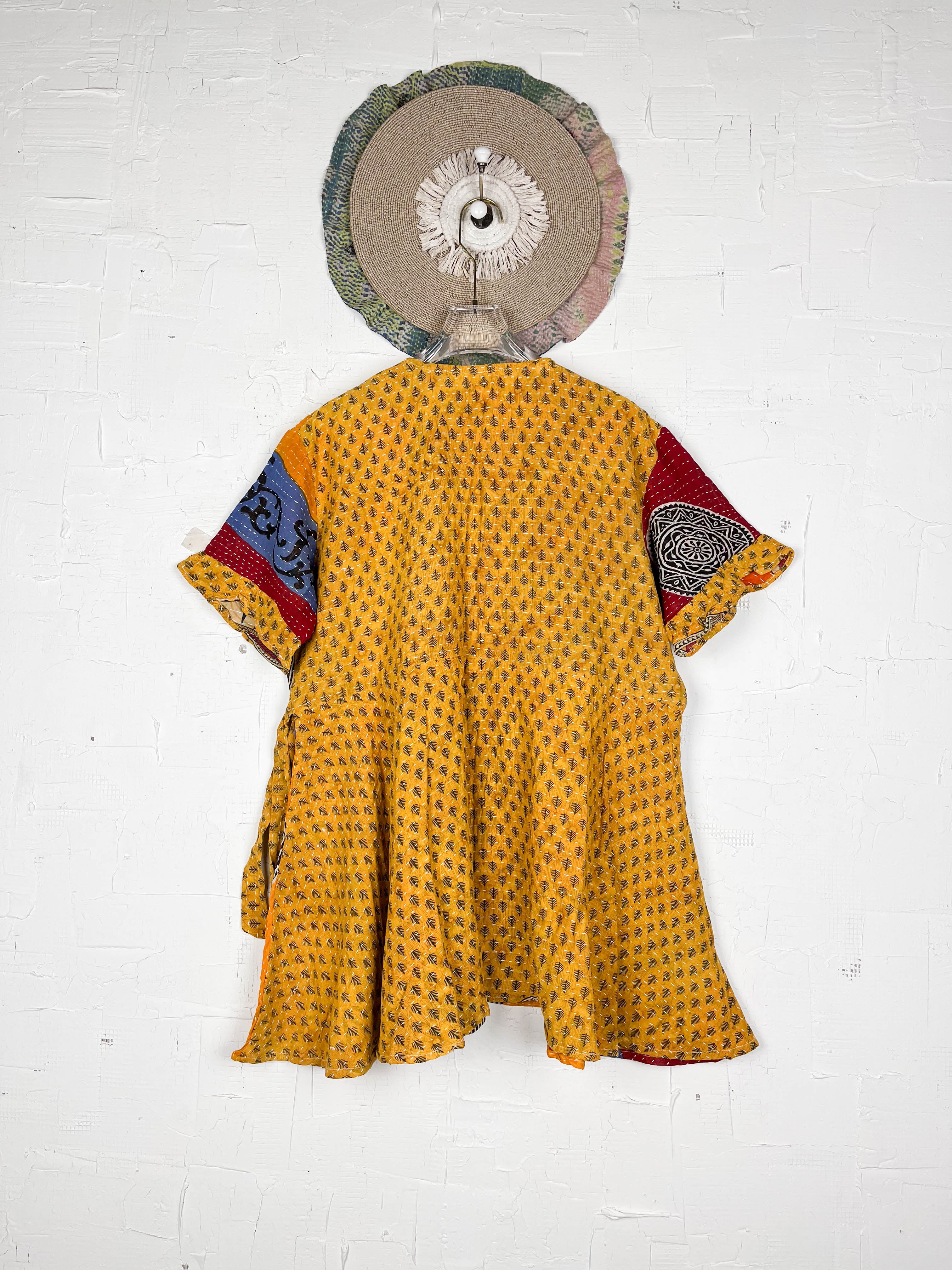 Yellow Kantha Dress - Love Protect Sustain