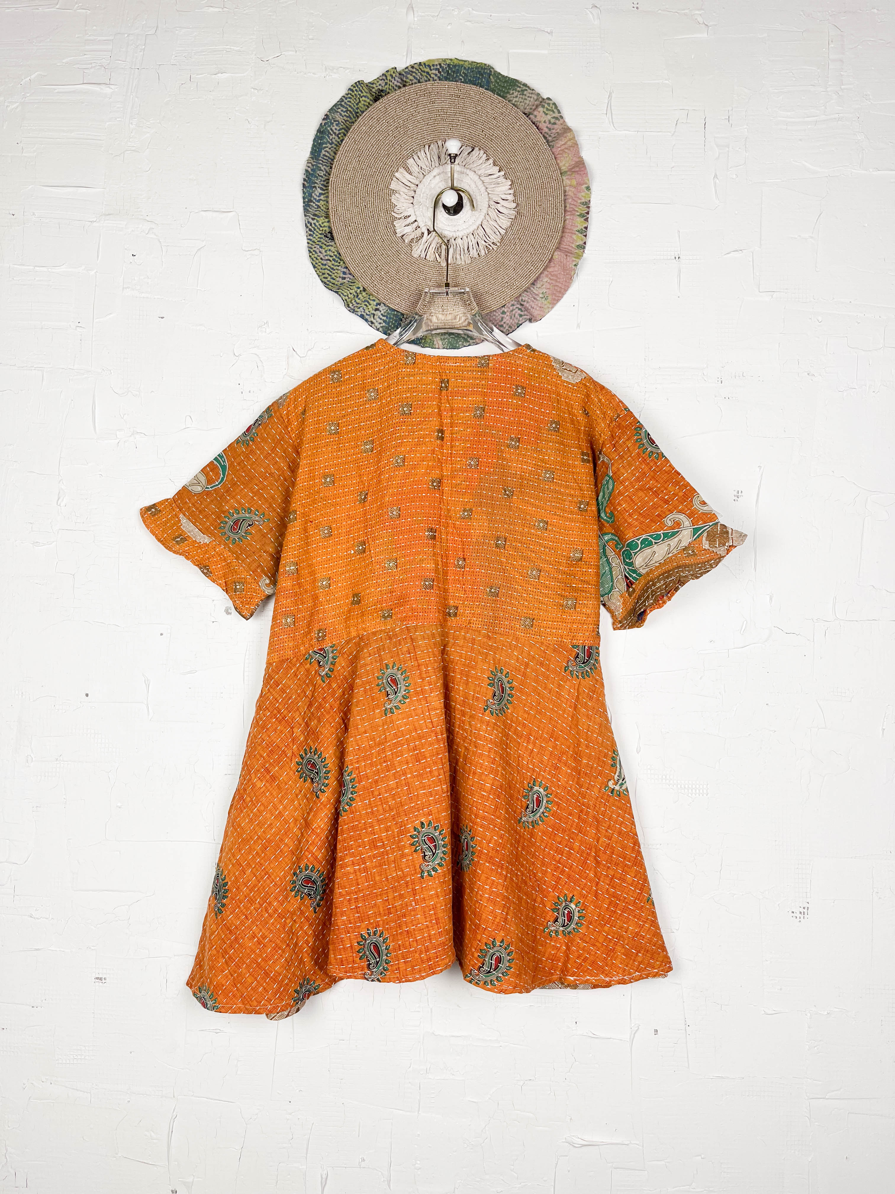 Yellow Kantha Dress - Love Protect Sustain