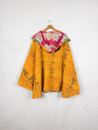 Yellow Kantha Poncho - Love Protect Sustain 