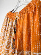 Yellow Kantha Ruffle pants - Love Protect Sustain